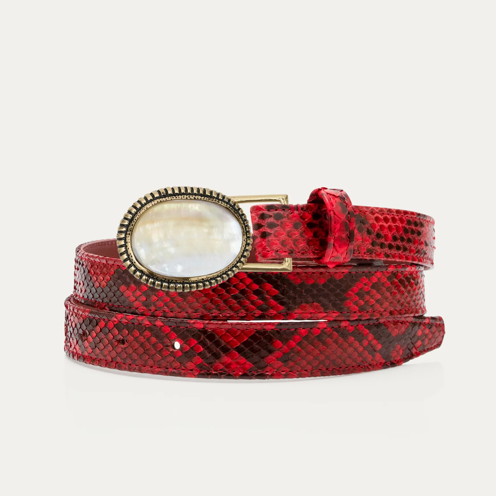 Store Claris Virot Baby Ceintures Dallas Python Rubis