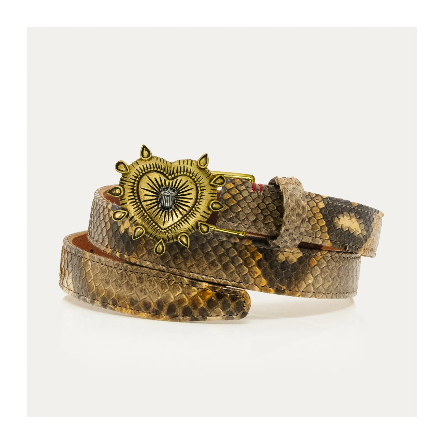 Discount Claris Virot Baby Ceintures Ex-Voto Python Desert