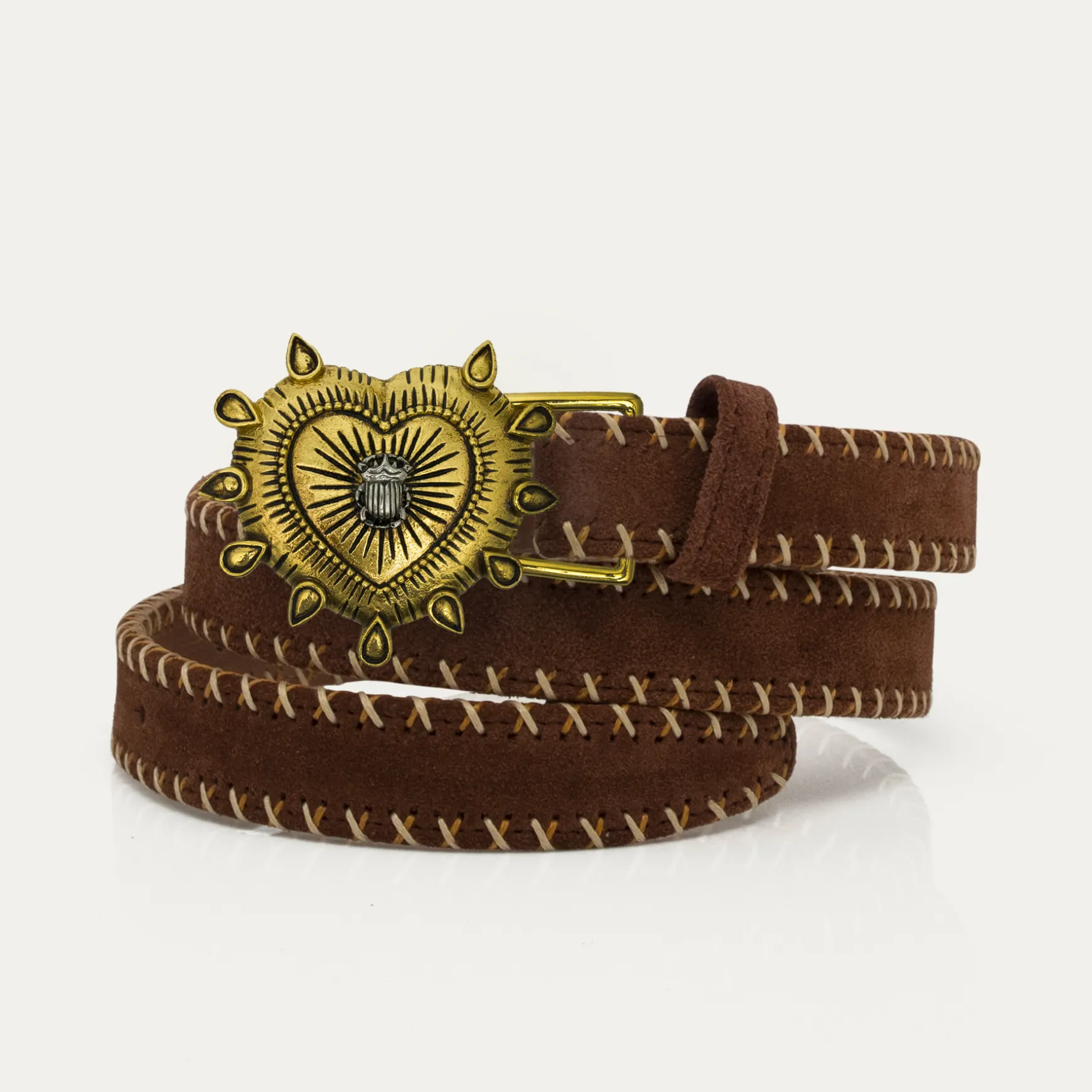 Clearance Claris Virot Baby Ceintures Ex-Voto Cuir Cognac