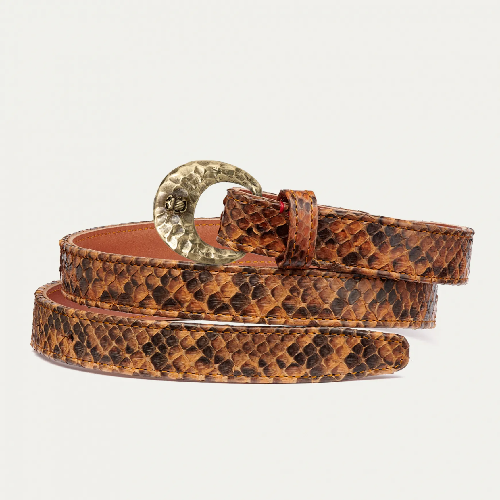 Outlet Claris Virot Baby Ceintures Ex-Voto Python Moka