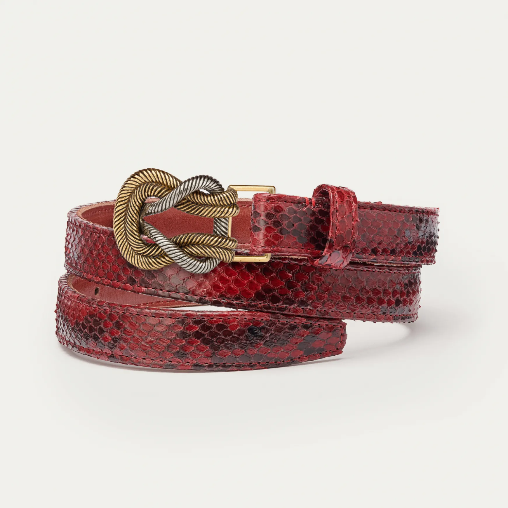 New Claris Virot Baby Ceintures Noeud Python Bordeaux