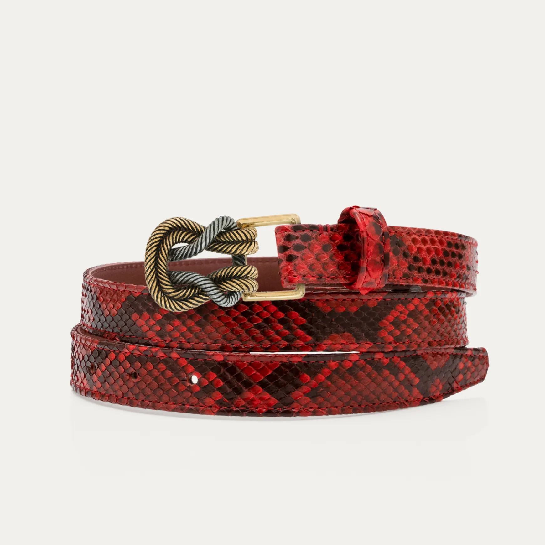 Best Sale Claris Virot Baby Ceintures Noeud Python Rubis