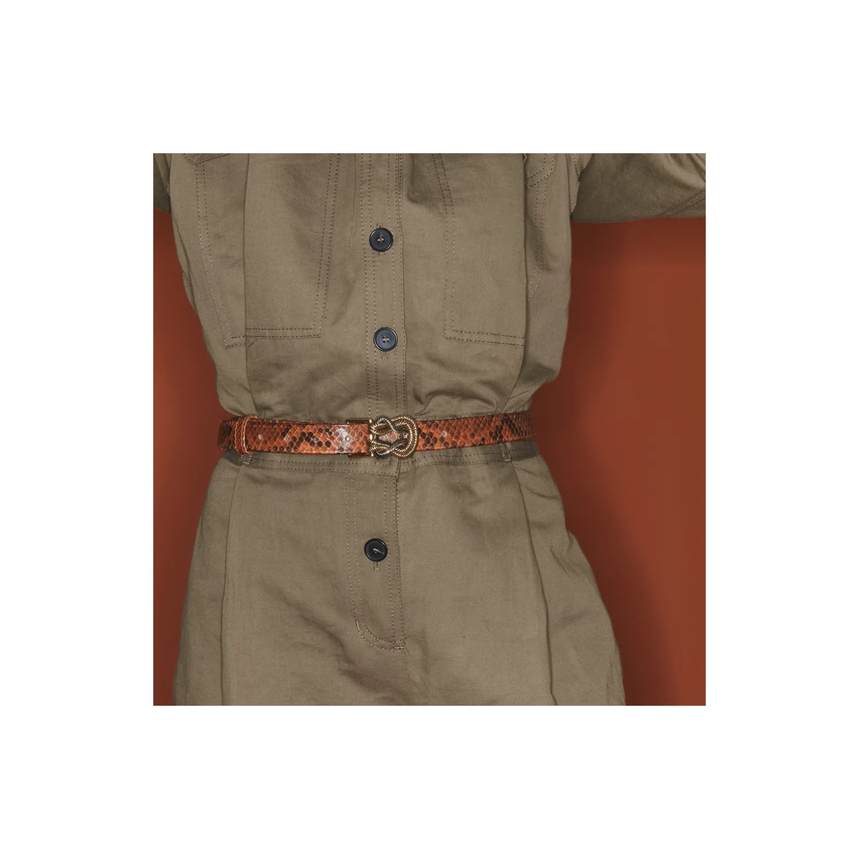 Online Claris Virot Baby Ceintures Noeud Python moka