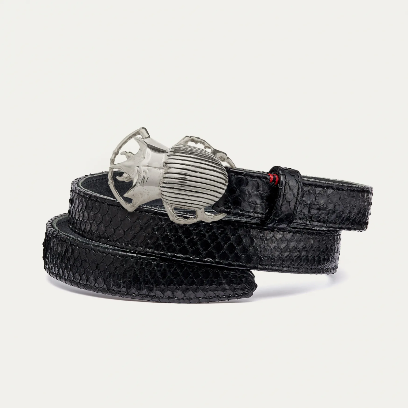 Hot Claris Virot Baby Ceintures Scarabée Python Noir