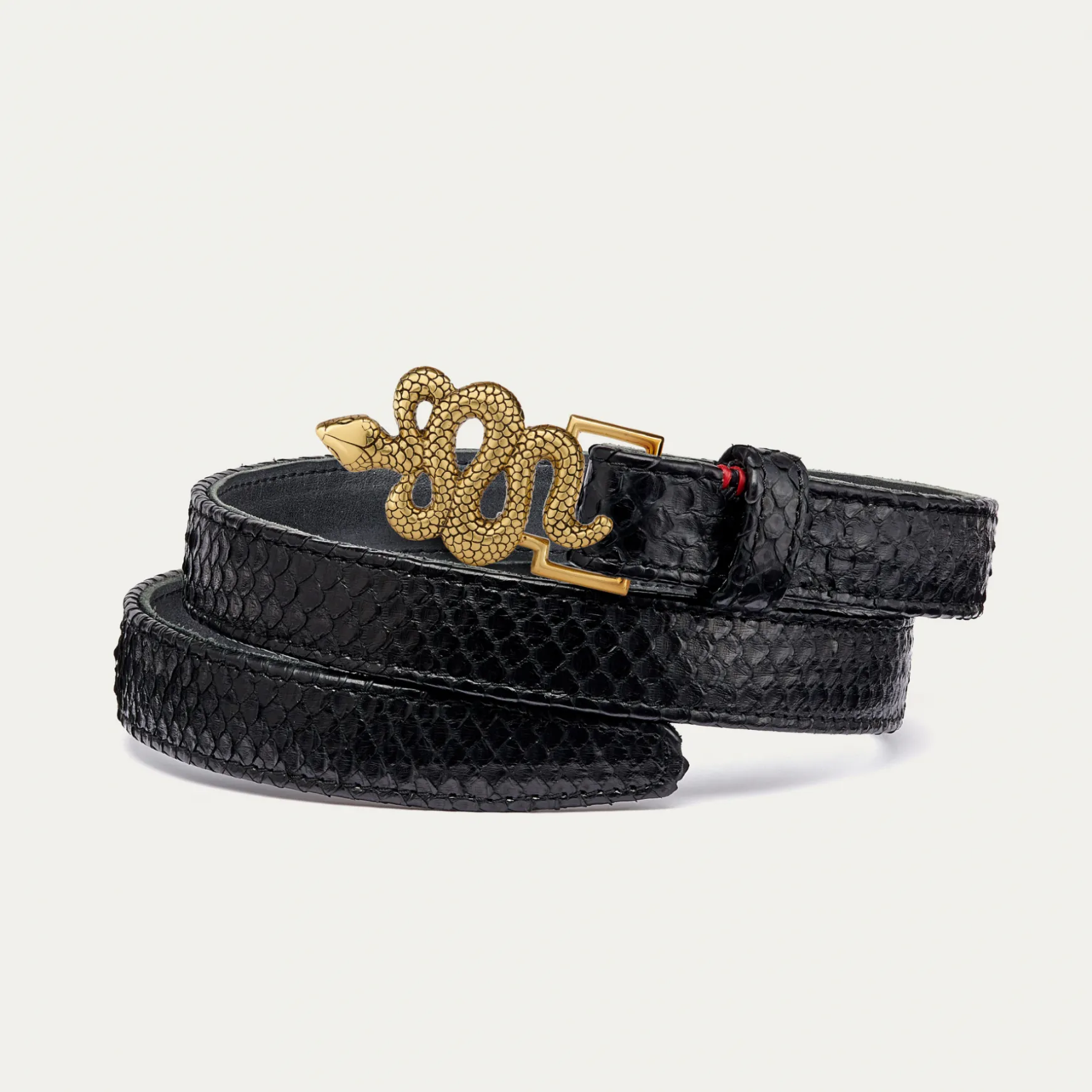 Clearance Claris Virot Baby Ceintures Serpent Python Noir