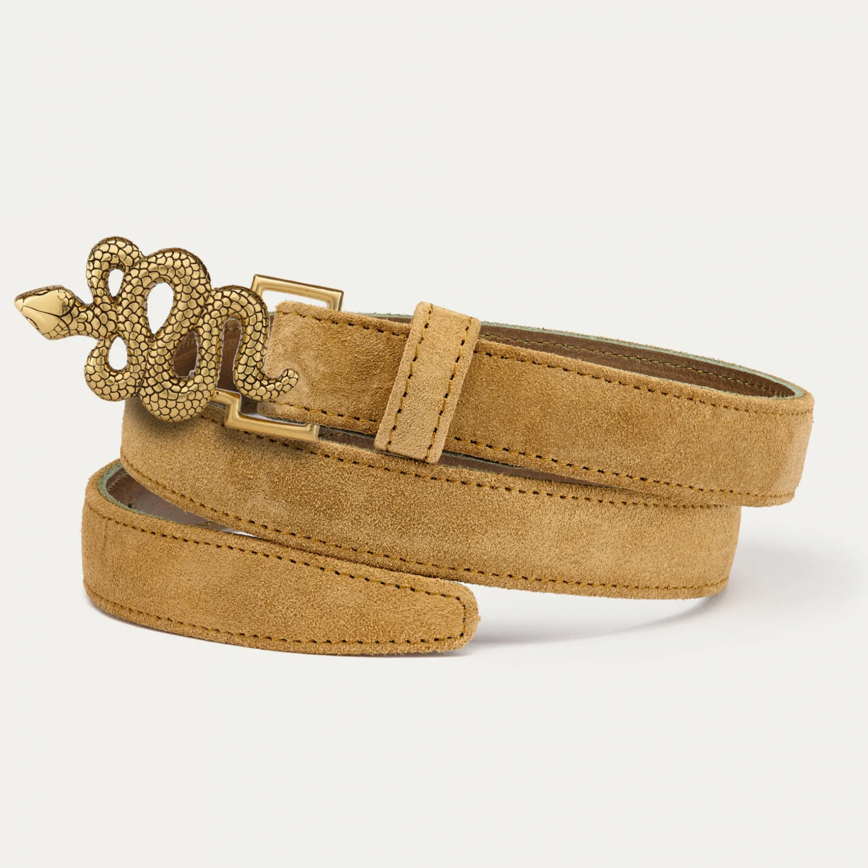 Flash Sale Claris Virot Baby Ceintures Serpent Croûte Olive Brodée