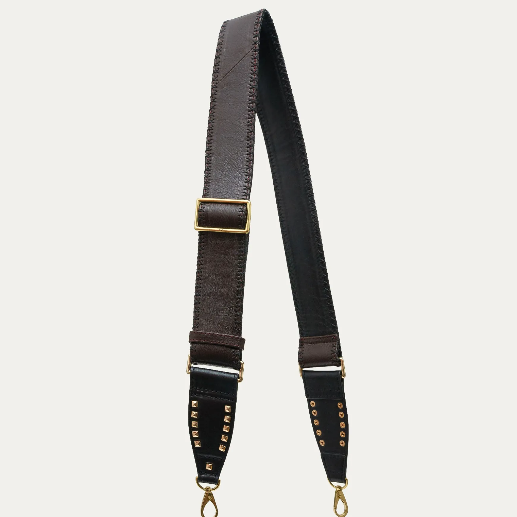 Cheap Claris Virot Bandoulière Cuir Brun Fumé Brodé