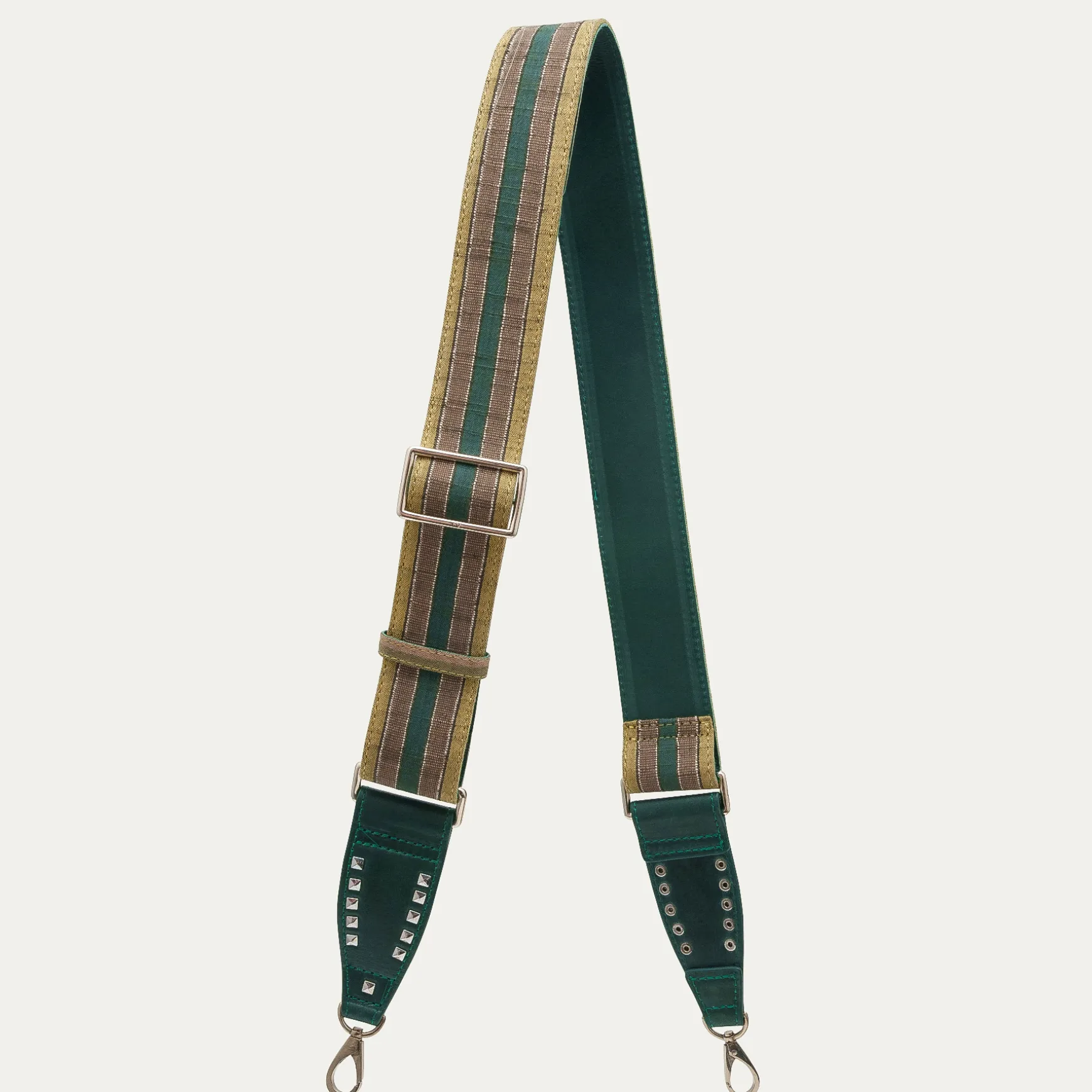 Fashion Claris Virot Bandoulière Tissu Vert Rayé