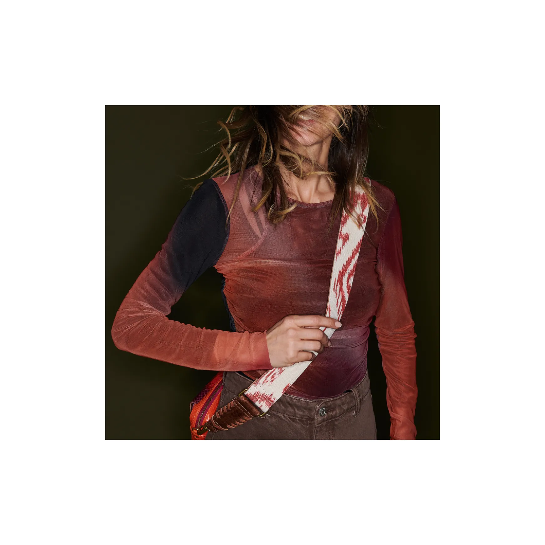 Best Claris Virot Bandoulière Tissu timor dragon rouge