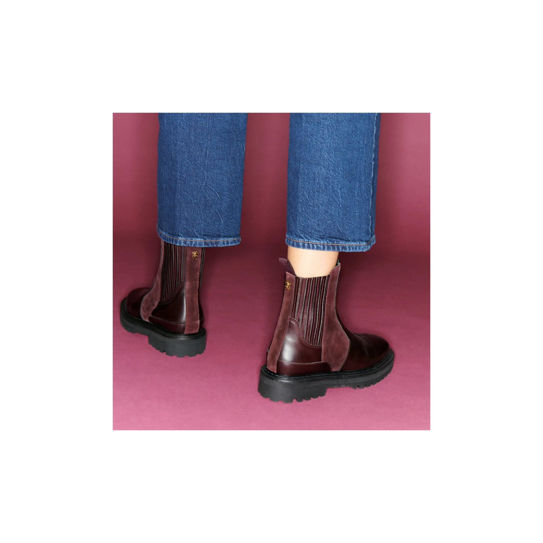 bottines_ziggy_2-3.webp Flash Sale Claris Virot Bottines Ziggy Cuir et Suède Chocolat Bordeaux