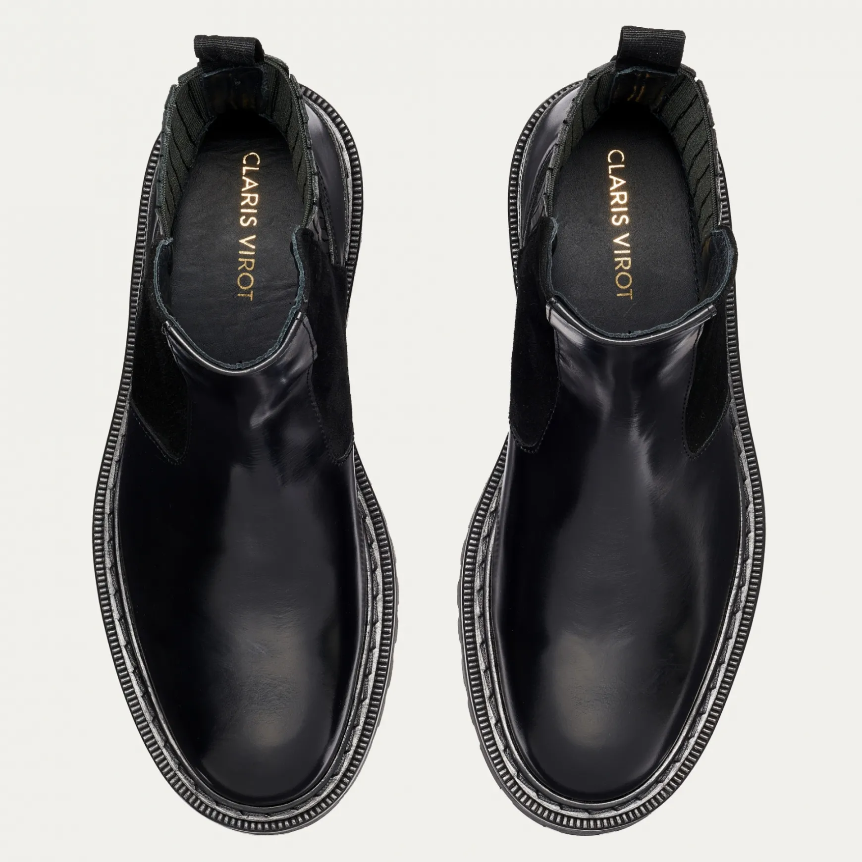 bottines_ziggy_3-4.webp Cheap Claris Virot Bottines Ziggy Cuir et Suède Noir