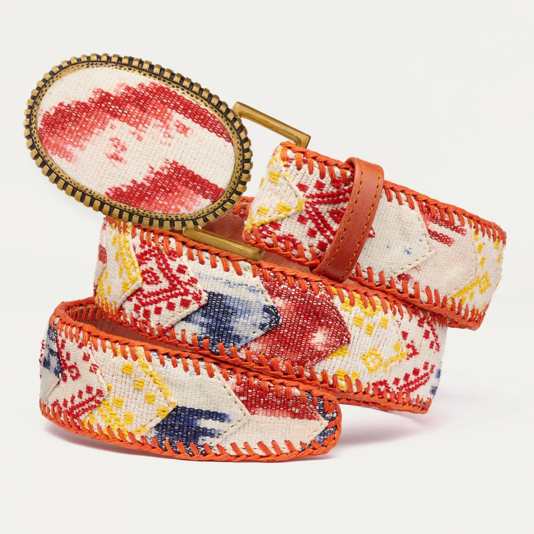 Hot Claris Virot Ceintures Dallas Tissu timor Patchwork