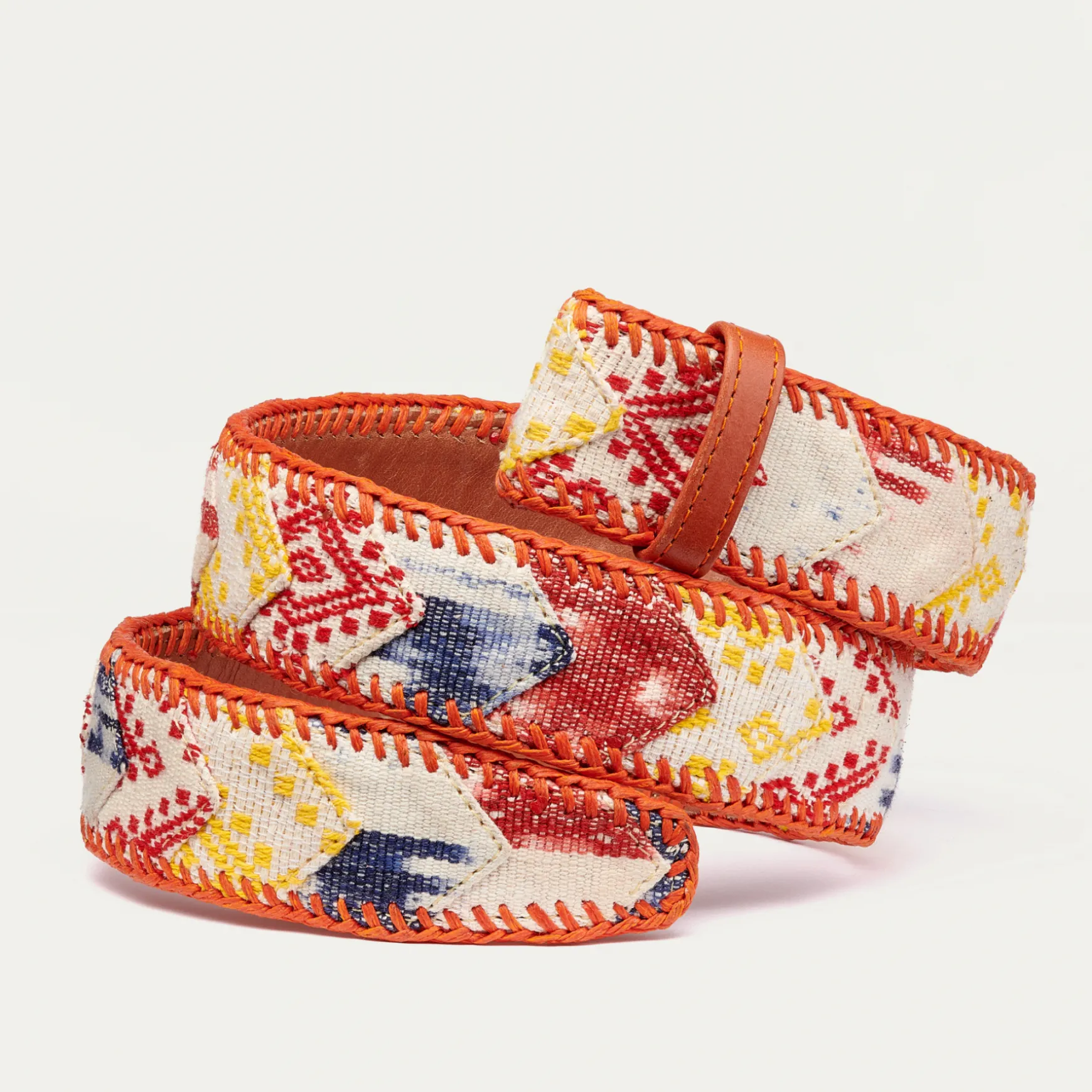 Hot Claris Virot Ceintures Dallas Tissu timor Patchwork
