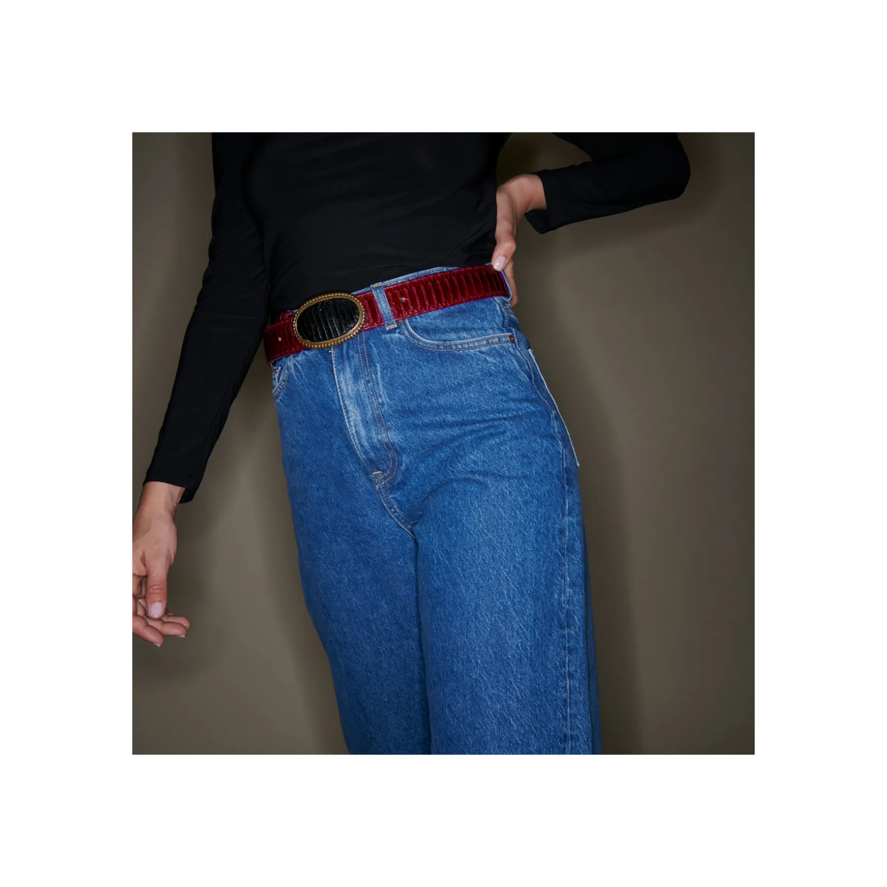Discount Claris Virot Ceintures Dallas Python Bordeaux