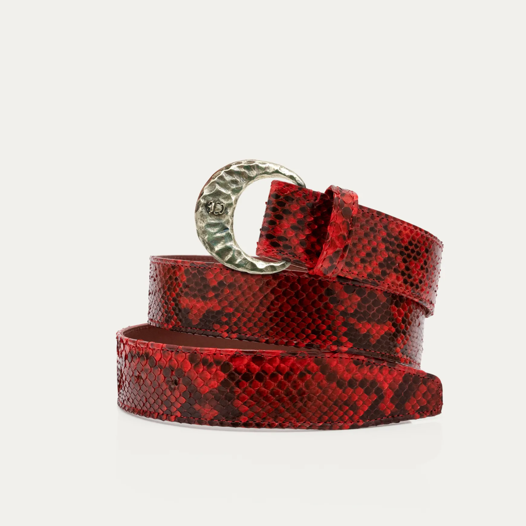 Store Claris Virot Ceintures Demi Lune Python Rubis