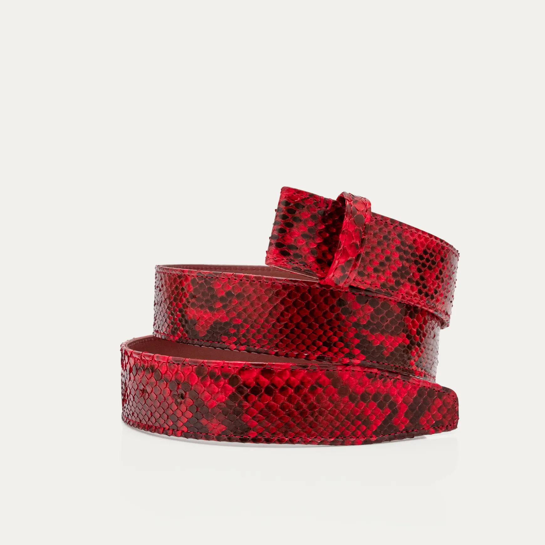 Store Claris Virot Ceintures Demi Lune Python Rubis