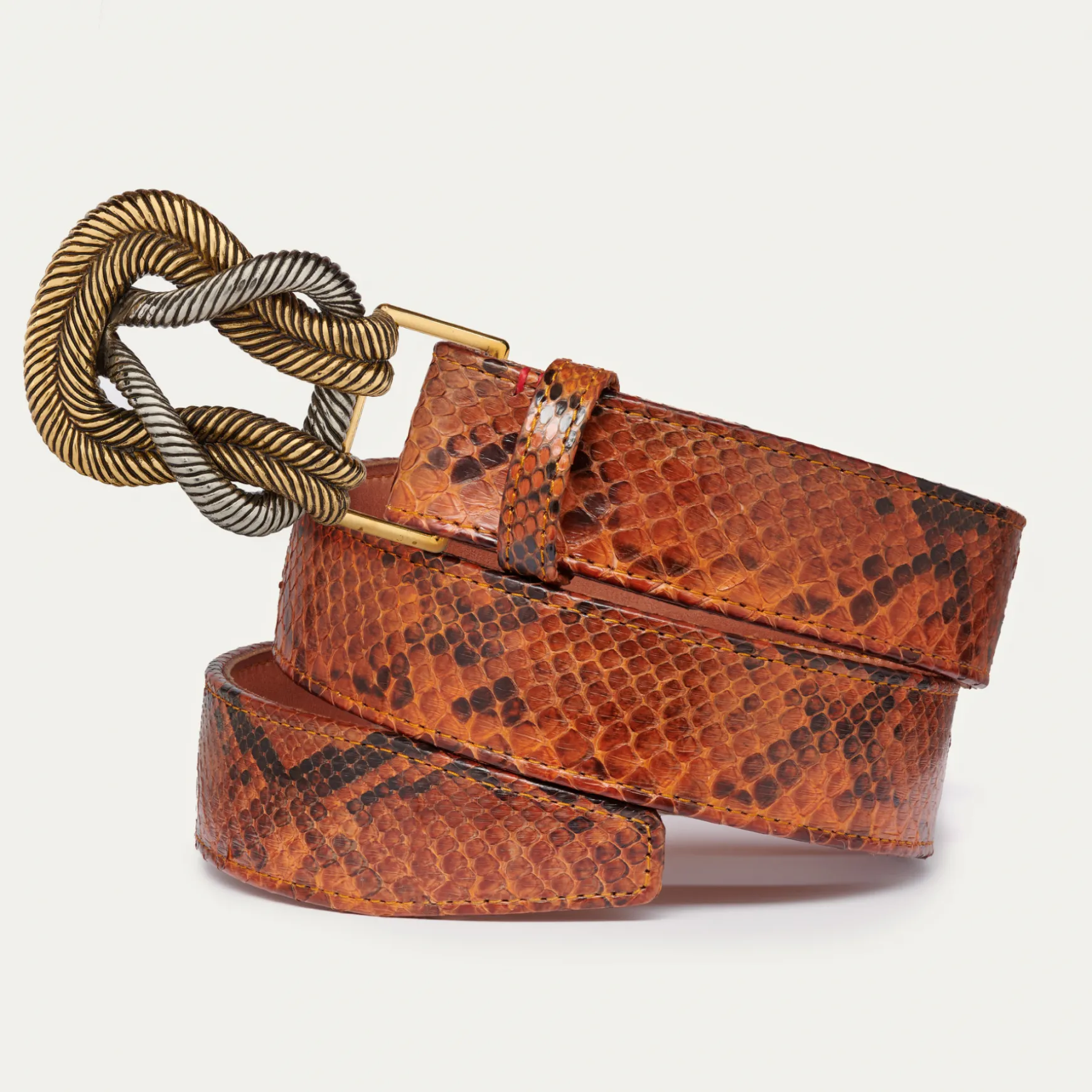 Fashion Claris Virot Ceintures Noeud Python moka