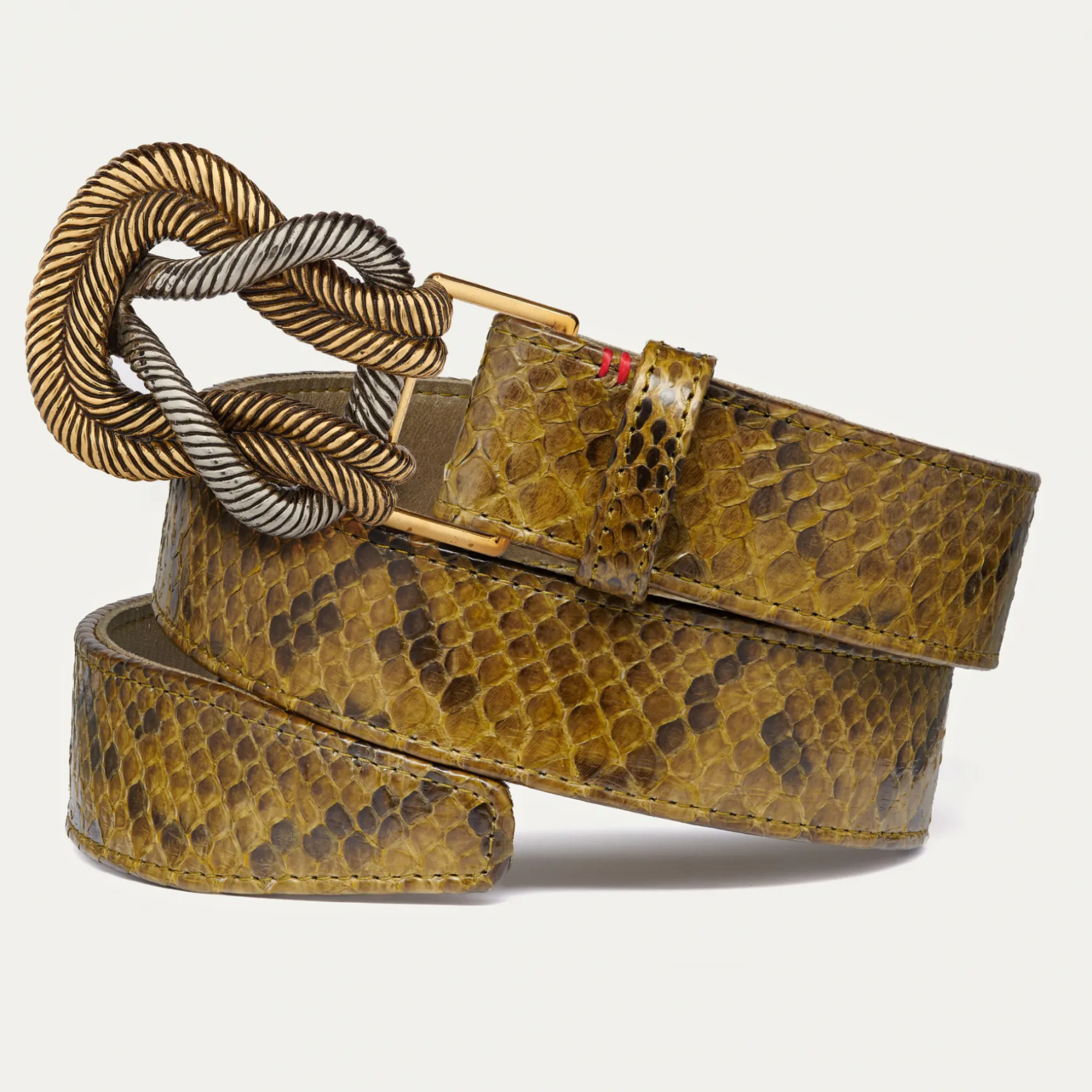 Best Claris Virot Ceintures Noeud Python kaki