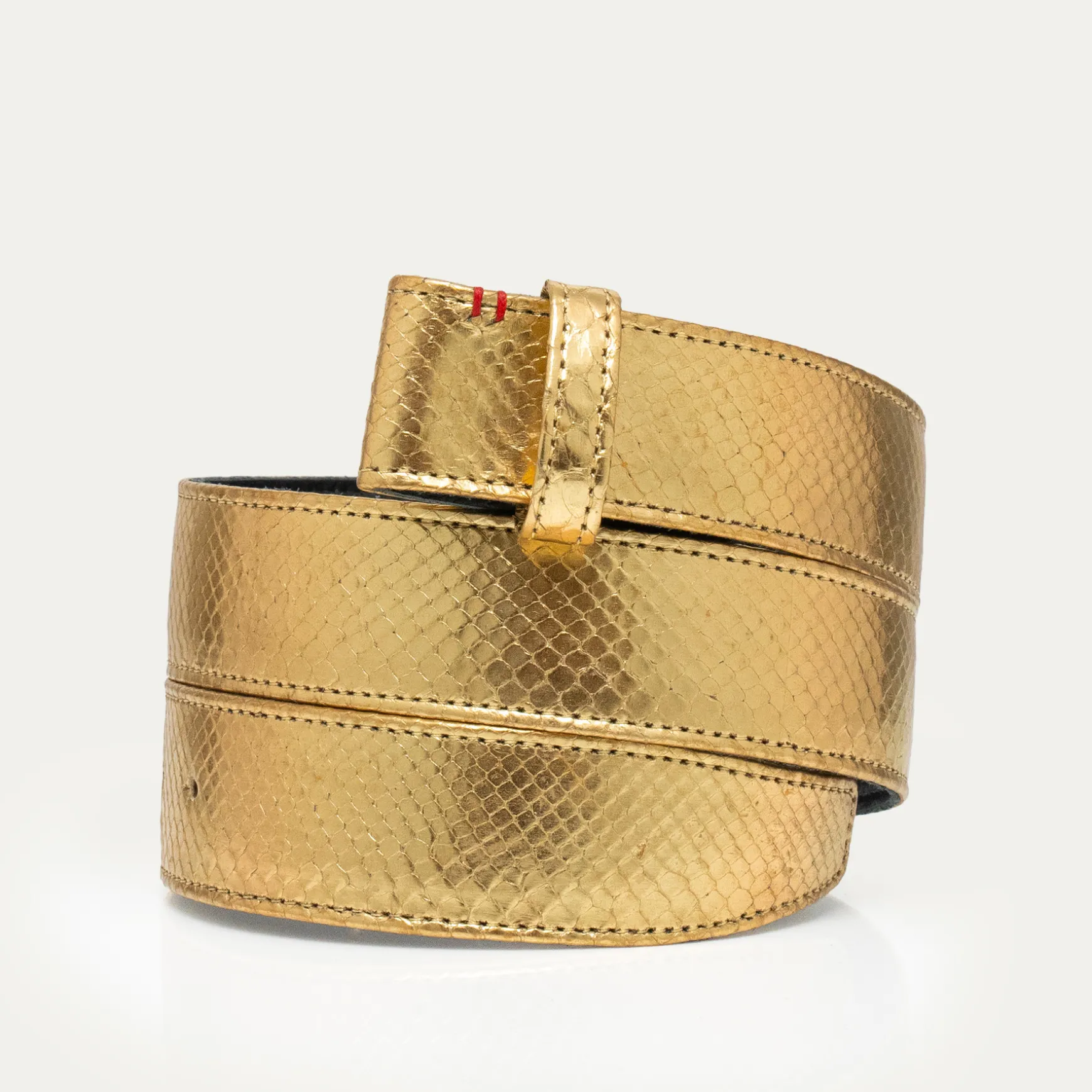 Best Claris Virot Ceintures sans boucle Python Doré