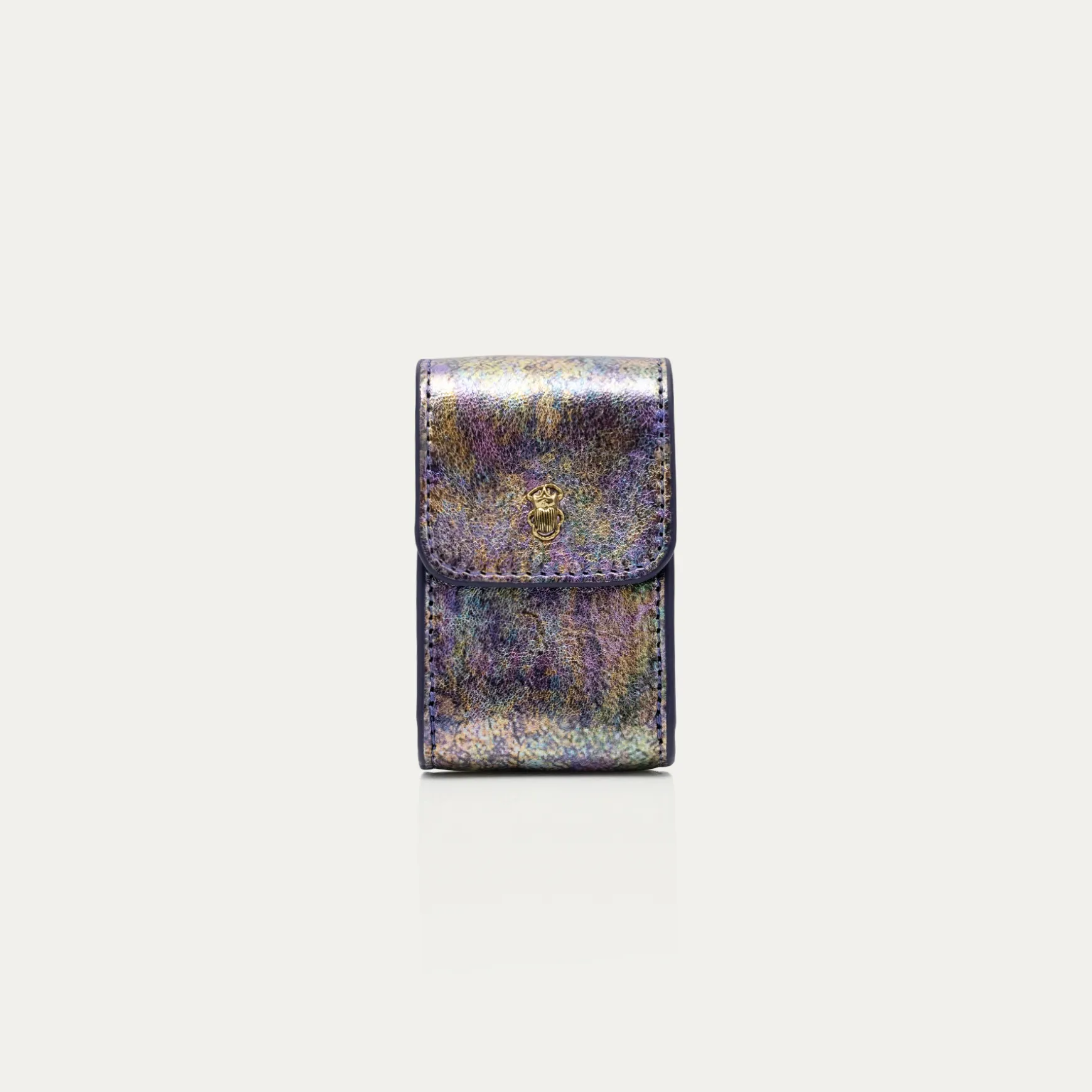 Store Claris Virot Etui Rouge à Levres Dita Cuir métallisé essence