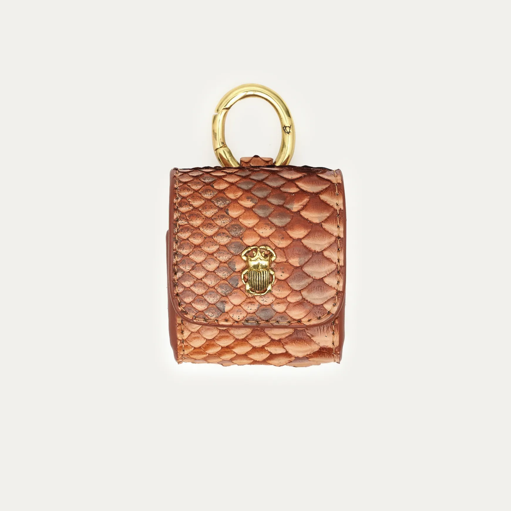 Sale Claris Virot Etuis Airpods Jamie Python Cuivre Lavé