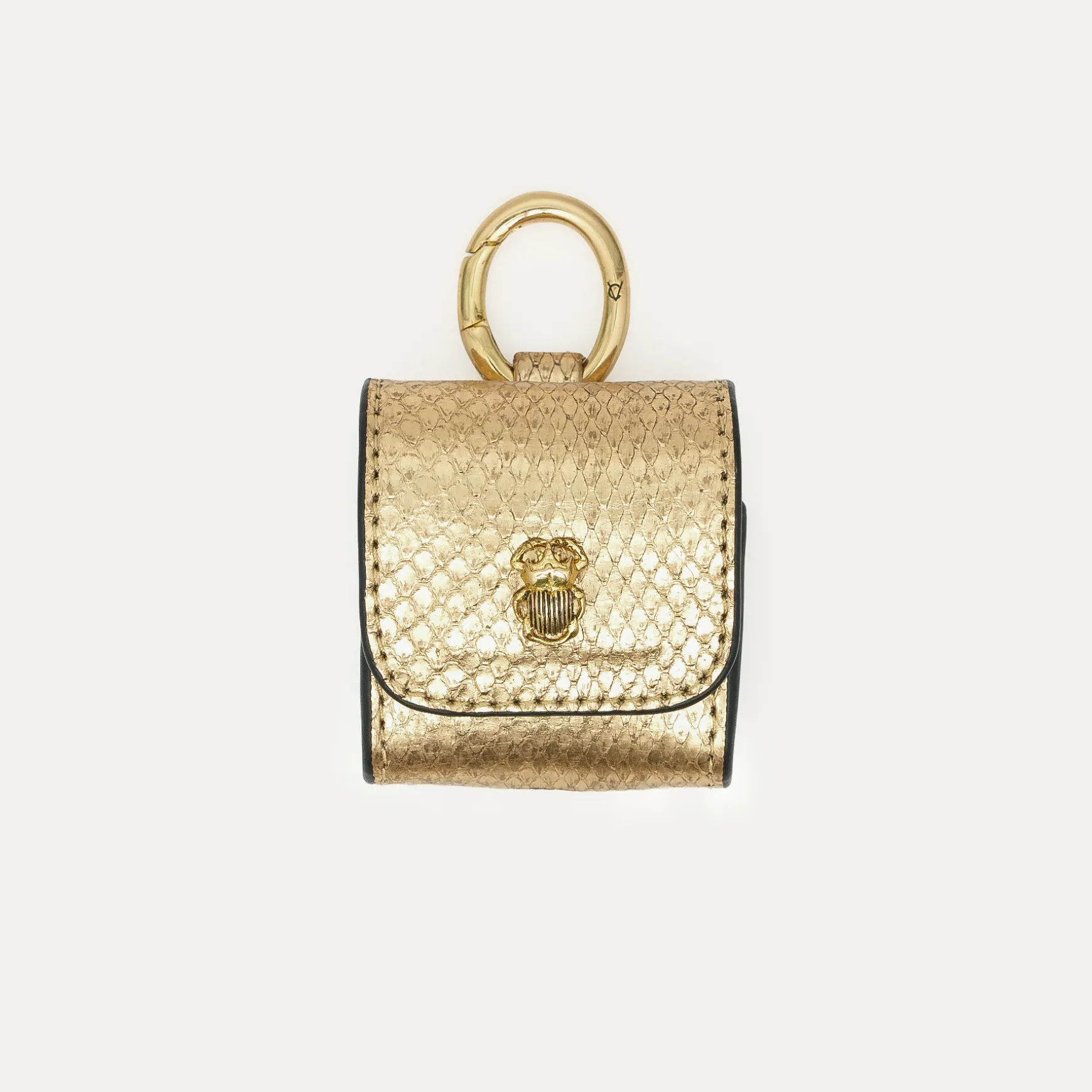 Store Claris Virot Etuis Airpods Jamie Python Doré