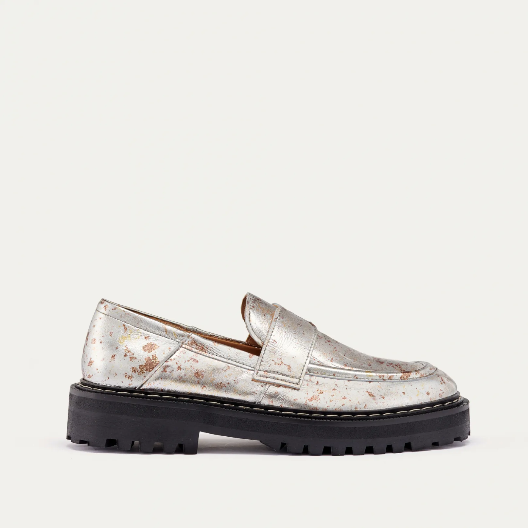 Sale Claris Virot Mocassins Mia Cuir oxy metal