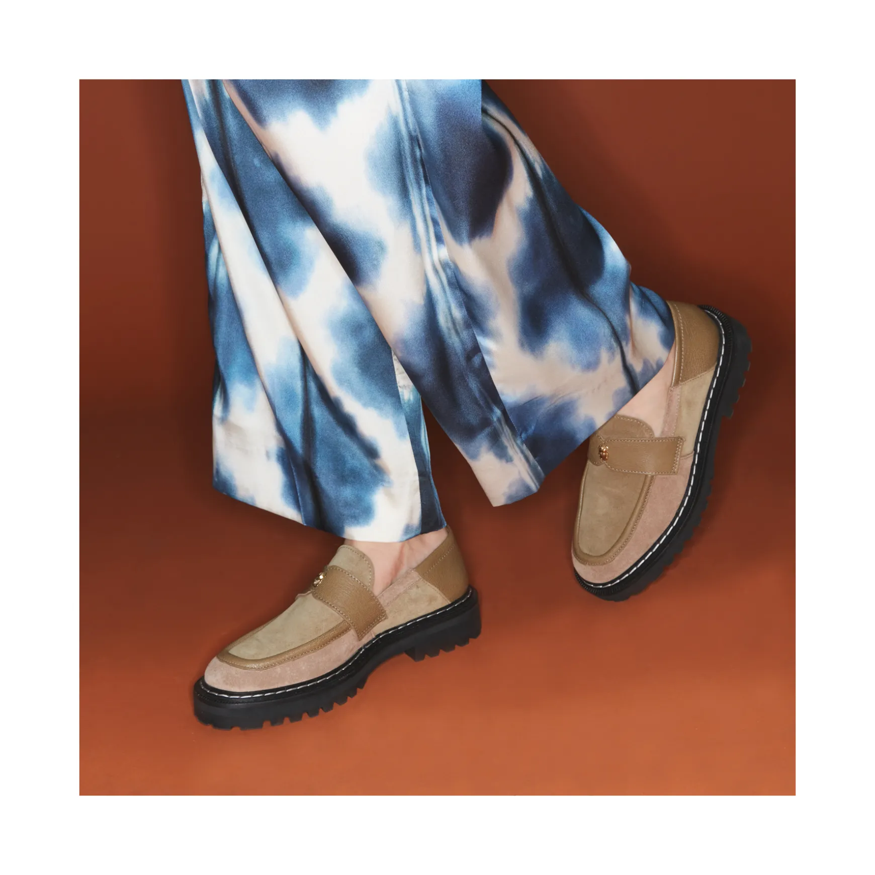 Hot Claris Virot Mocassins Mia Cuir Grege Olive
