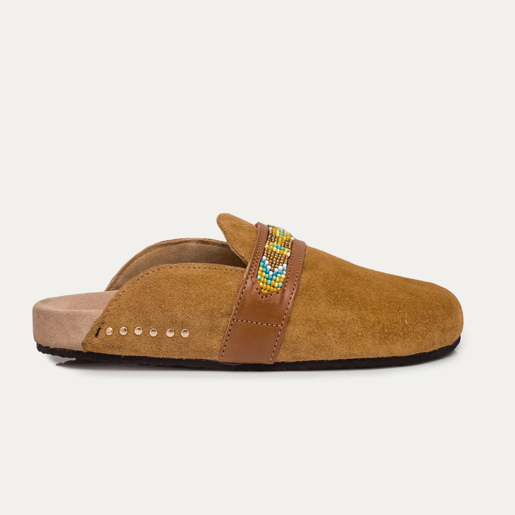 Shop Claris Virot Mules Georgette Veau Velours Pécan