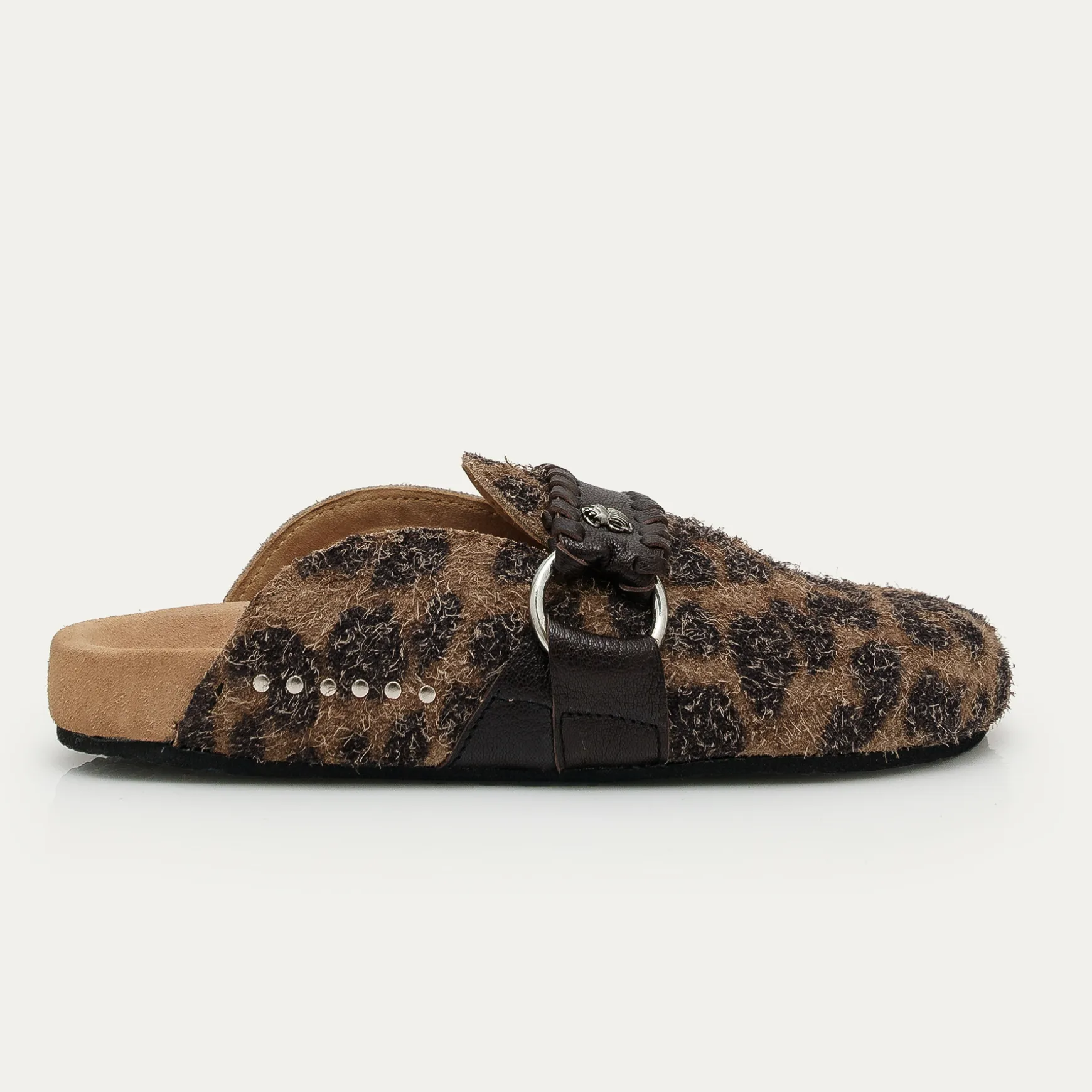 Sale Claris Virot Mules Georgette Cuir Léo Vintage