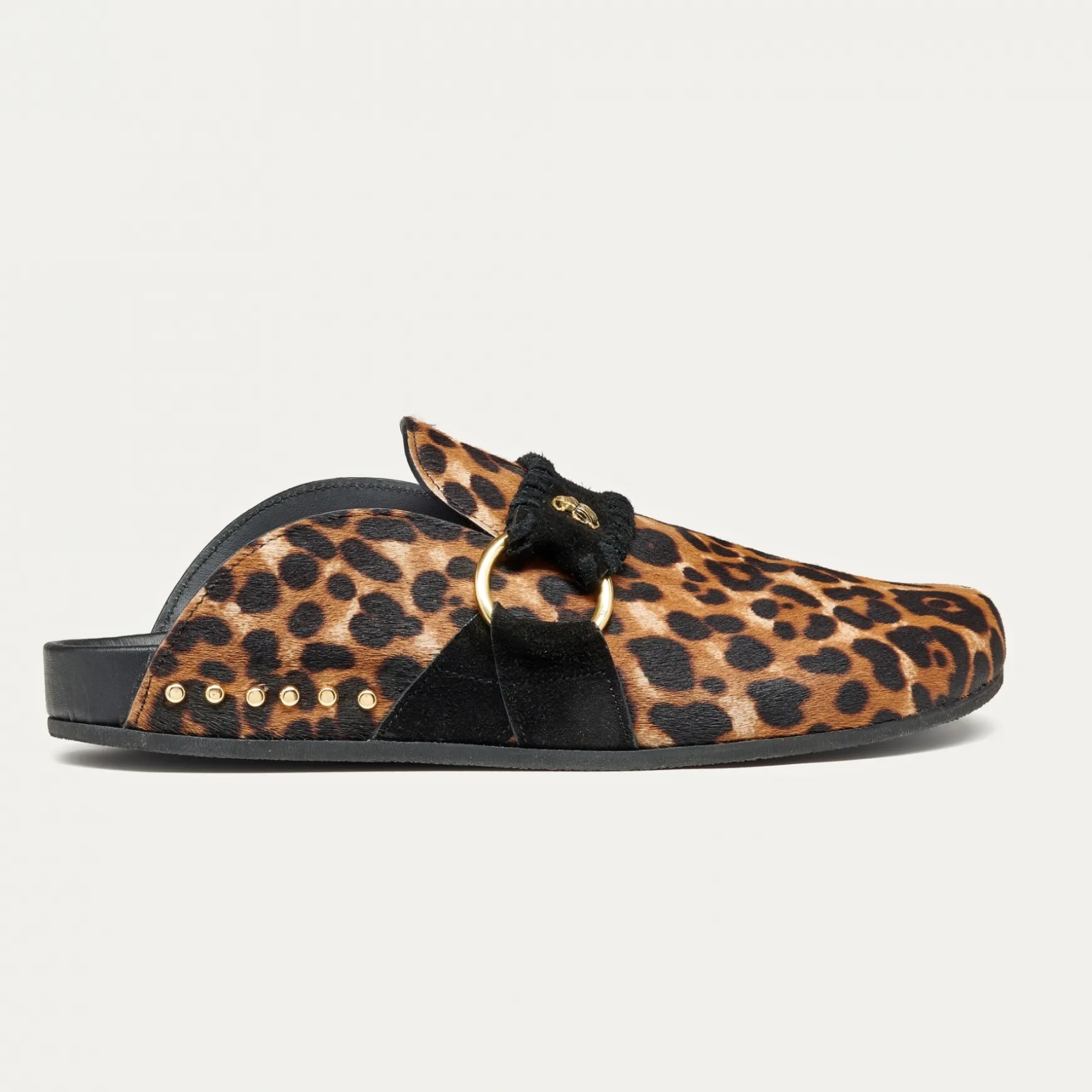 Sale Claris Virot Mules Georgette Cuir leopard