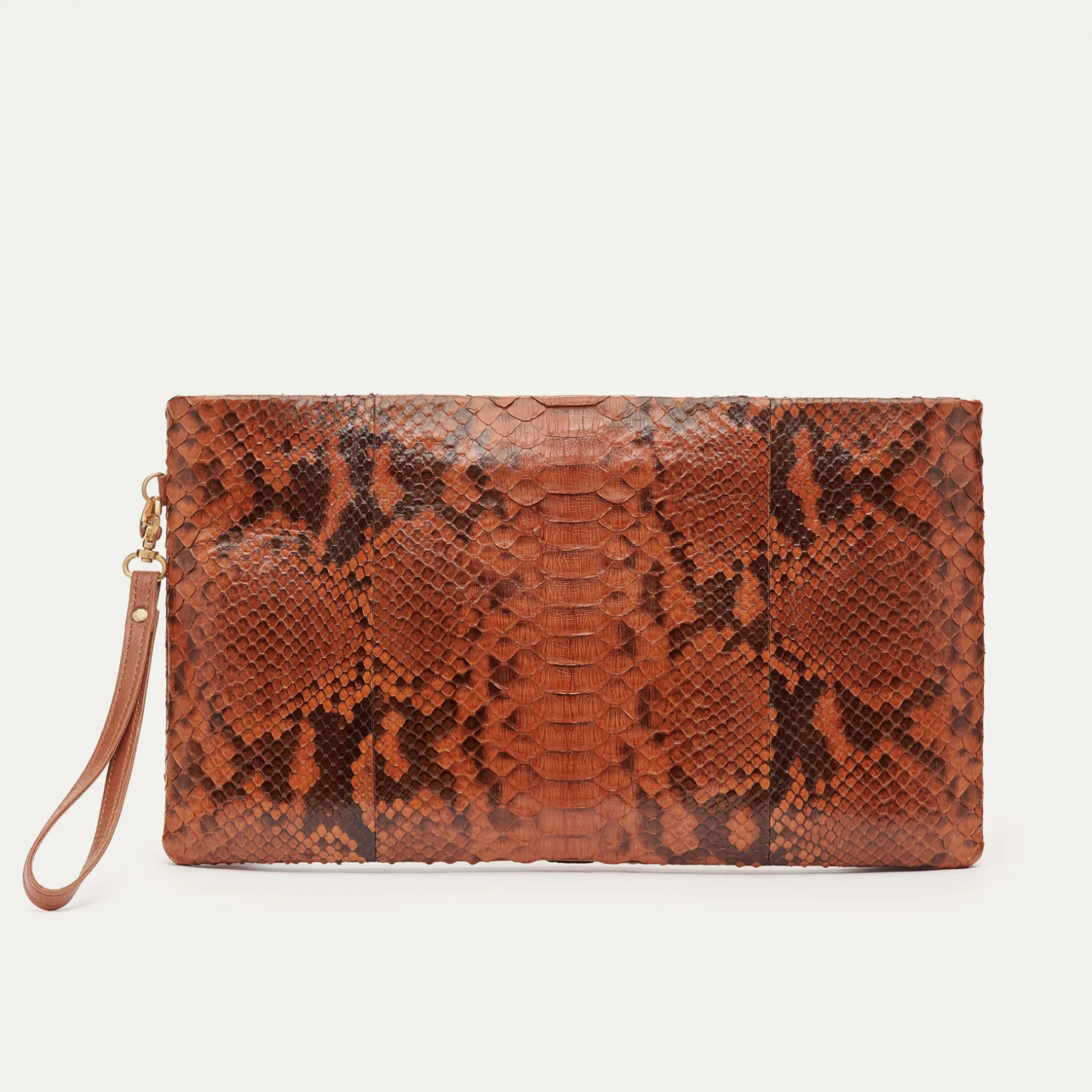 Discount Claris Virot Pochette Lou Python moka
