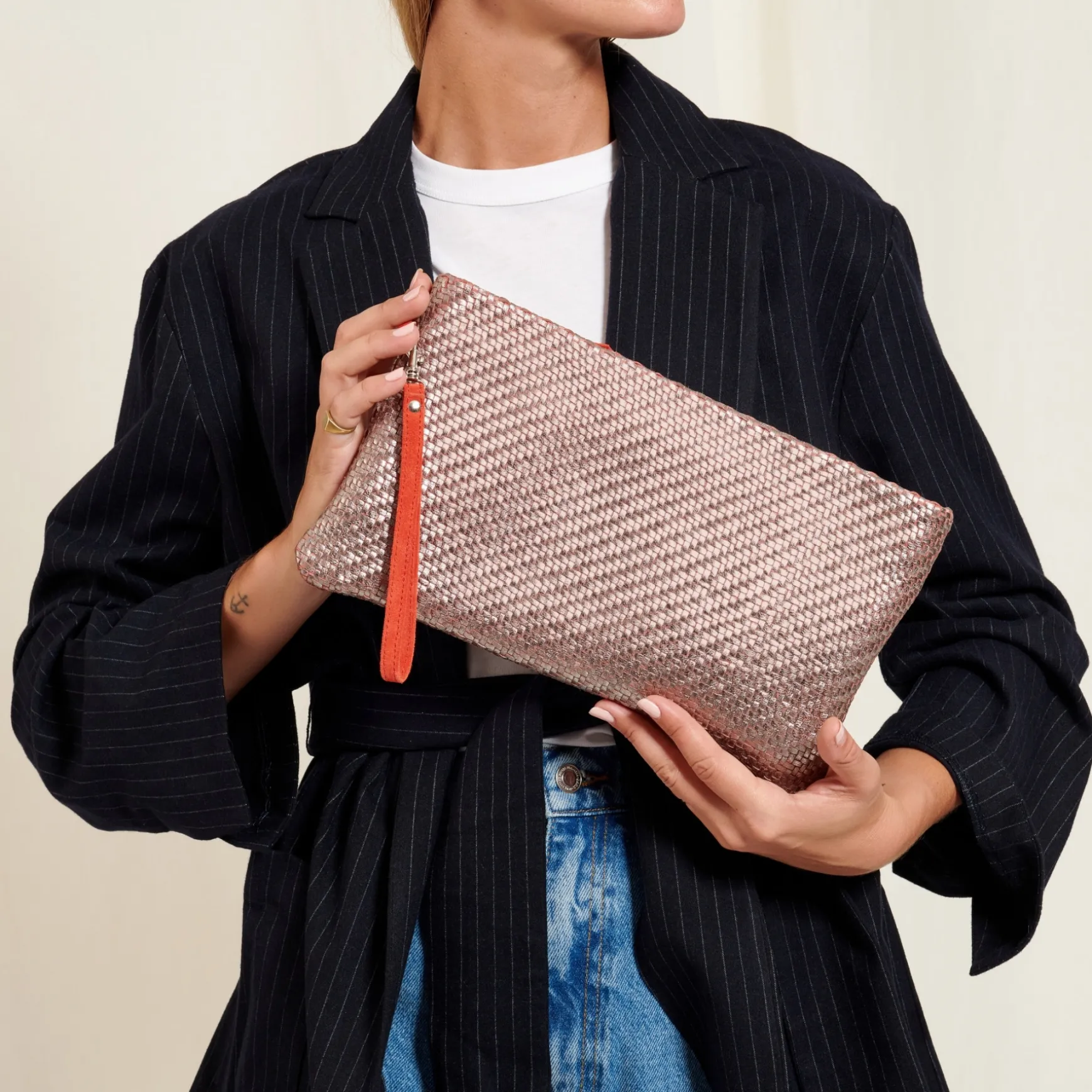 Best Sale Claris Virot Pochette Lou Cuir Argent
