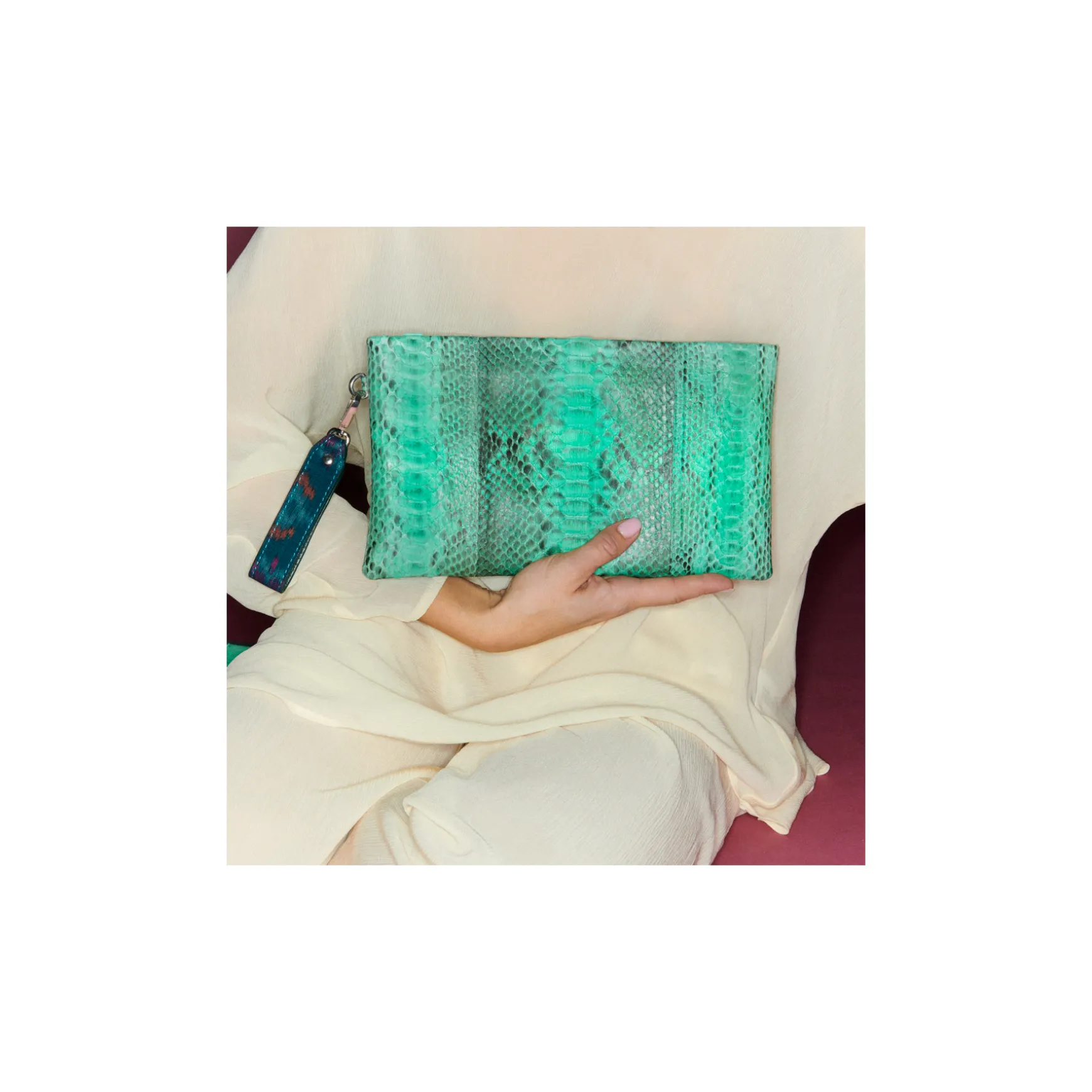 New Claris Virot Pochette Lou Python Tulum