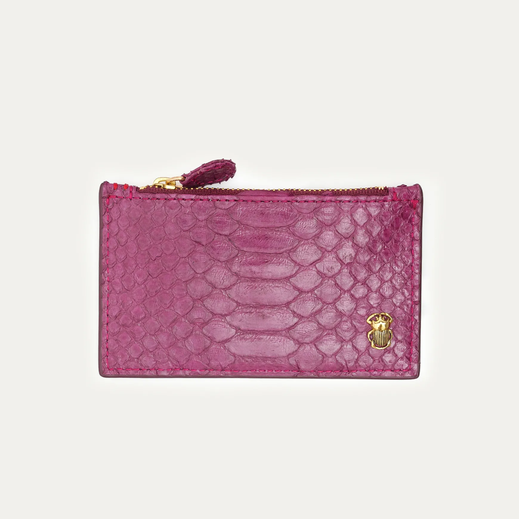 Best Claris Virot Porte cartes Helena Python Pourpre