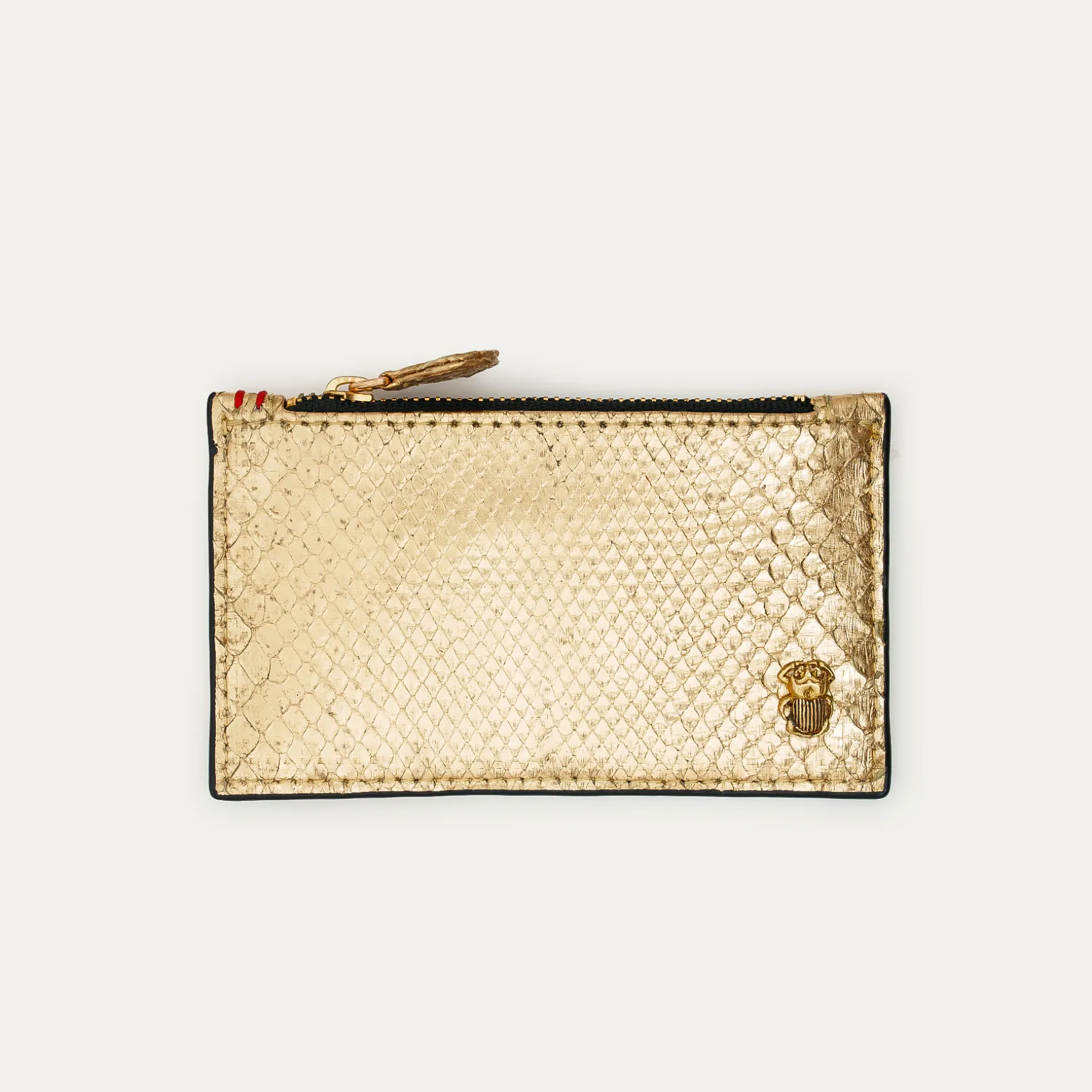 Sale Claris Virot Porte cartes Helena Python Doré