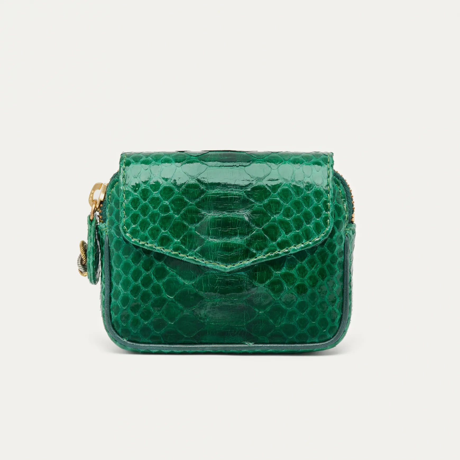 Shop Claris Virot Porte Monnaie Karl Python Vert Pelouse