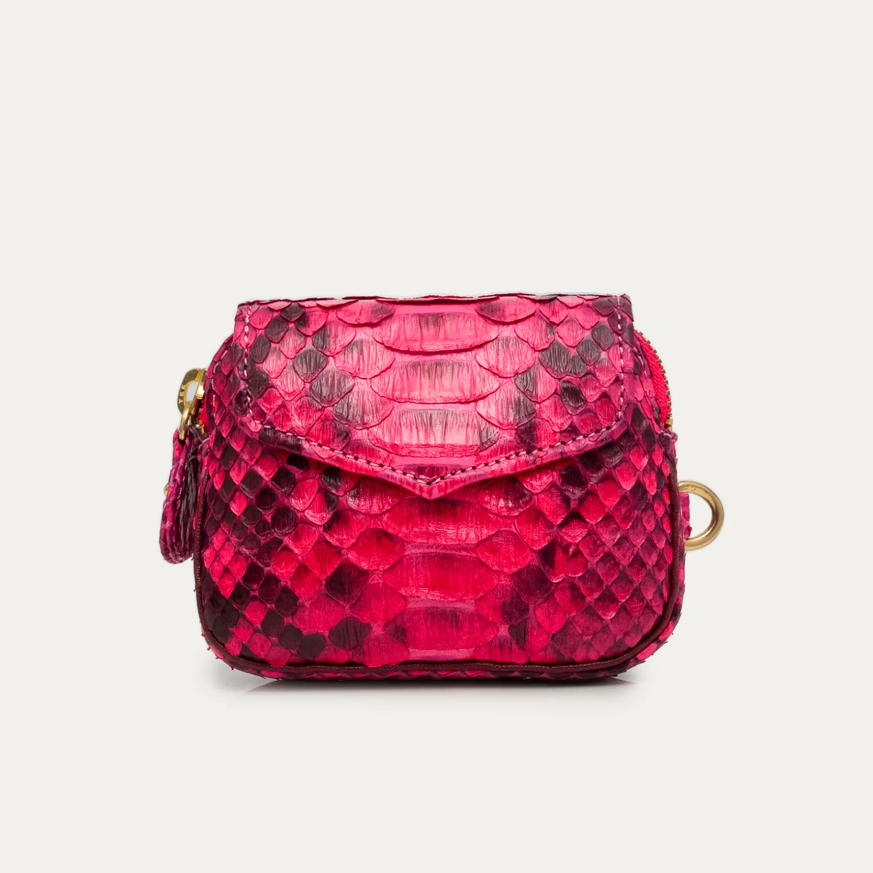 Best Sale Claris Virot Porte Monnaie Karl Python Celosia Rose