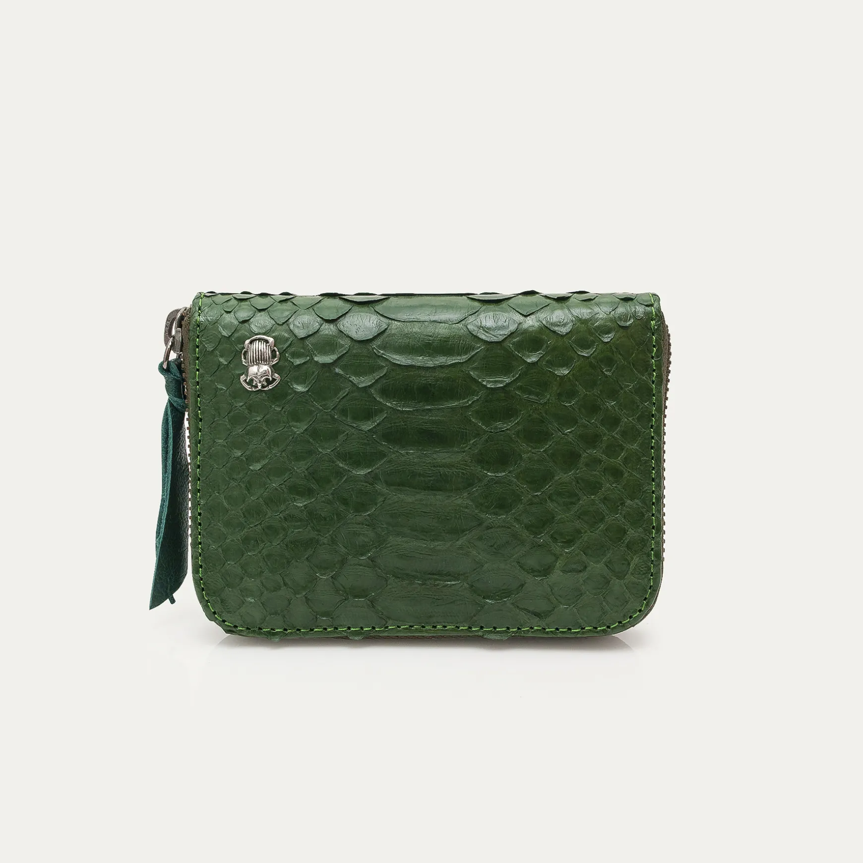 Store Claris Virot Portefeuille Mini Bob Python Vert Bronze