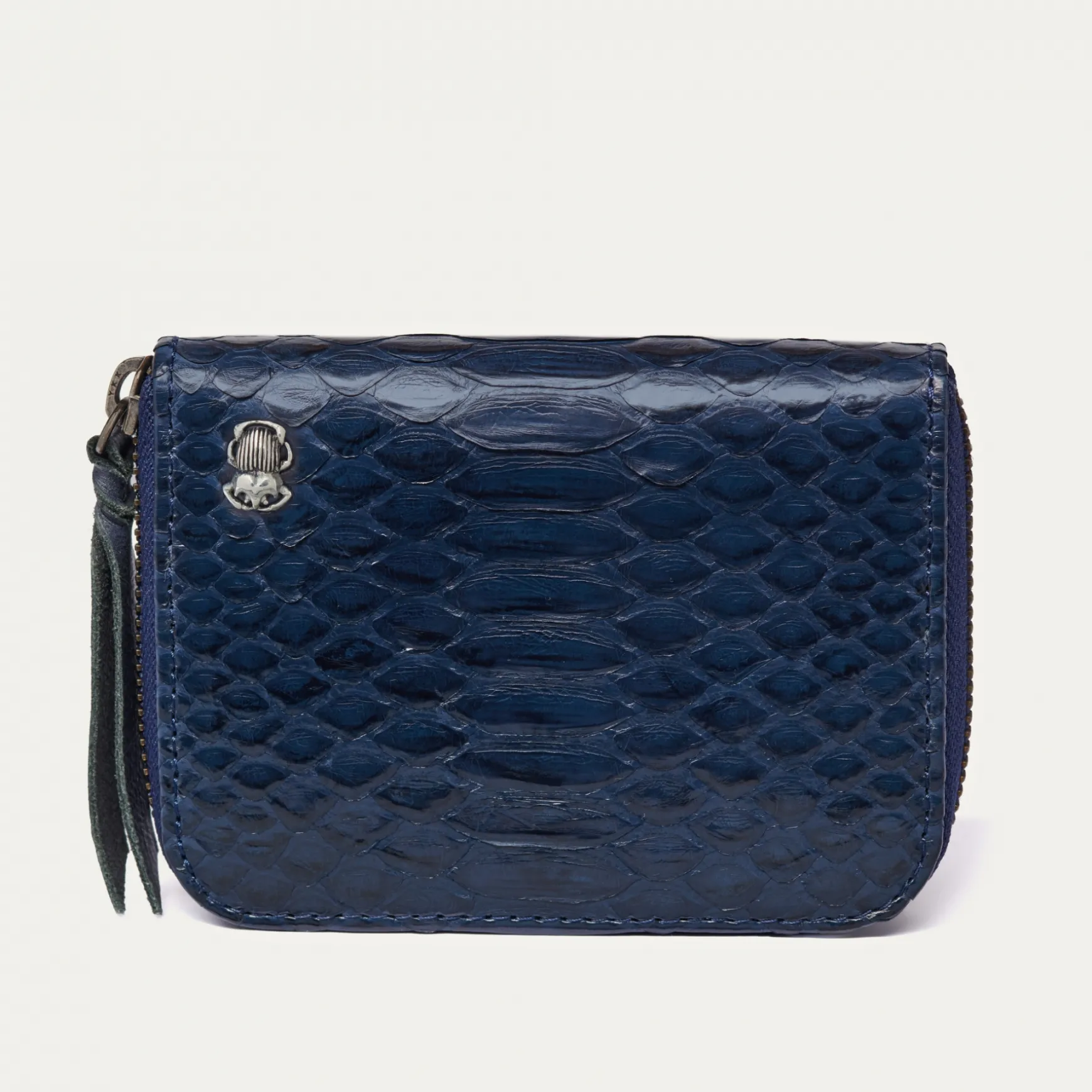 New Claris Virot Portefeuille Mini Bob Python Navy
