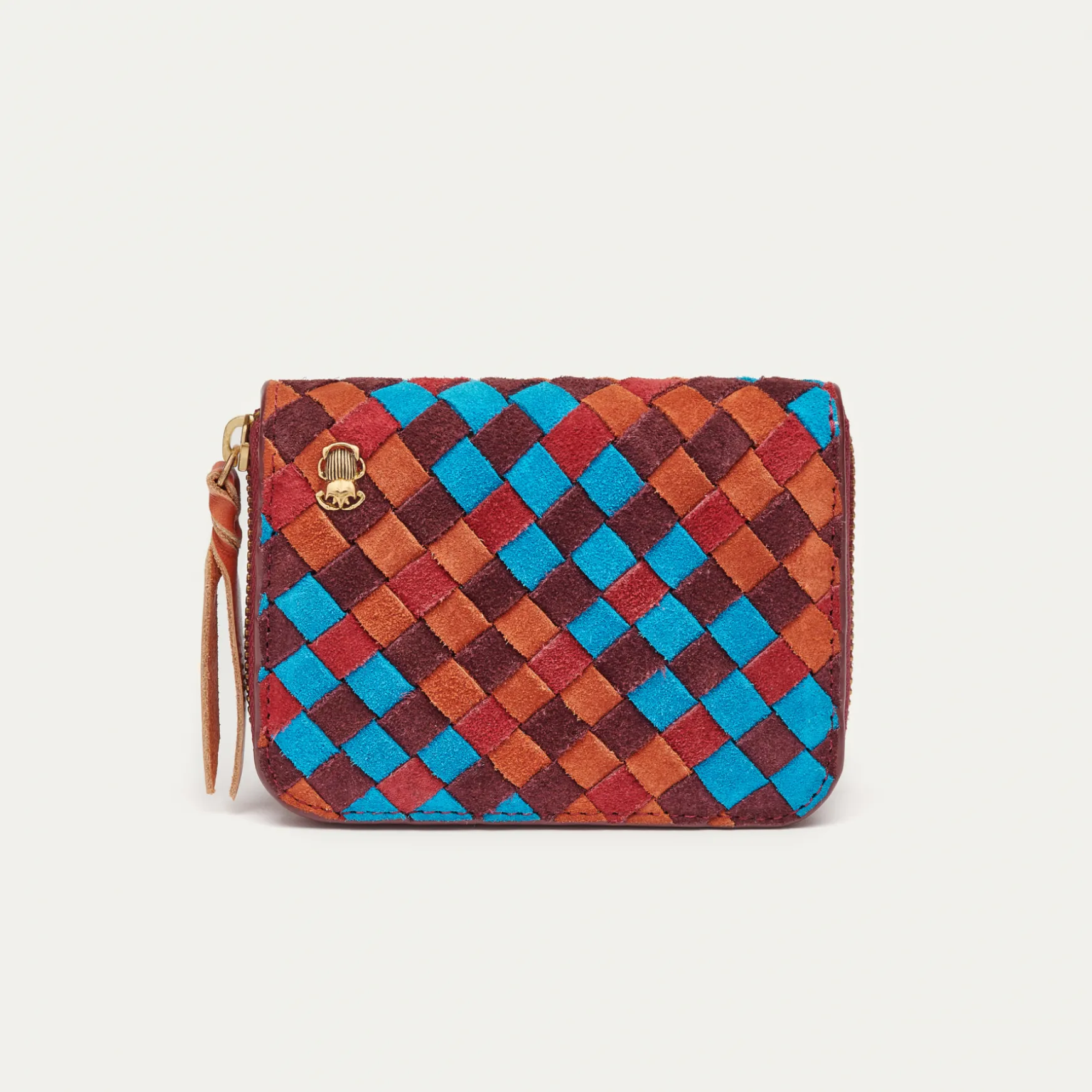 Flash Sale Claris Virot Portefeuille Mini Bob Cuirs Tressés Tricolores