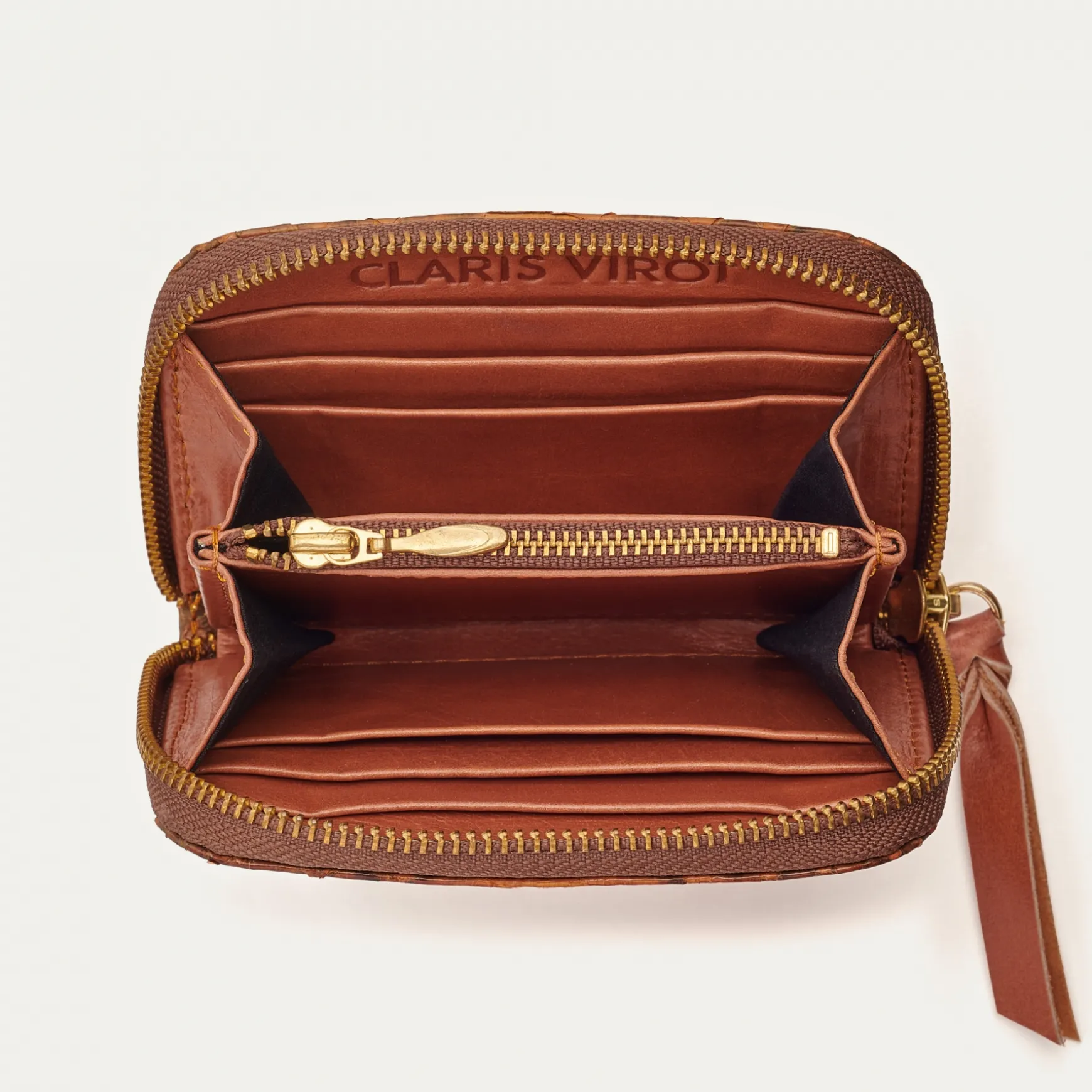 Hot Claris Virot Portefeuille Mini Bob Python Moka