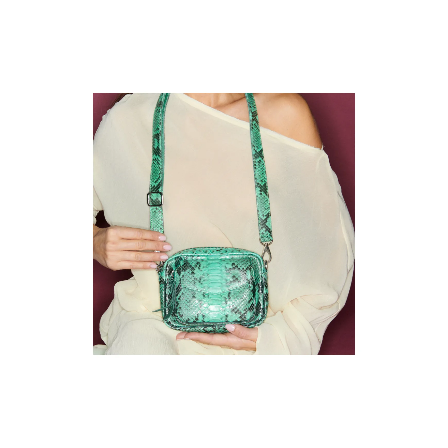 Fashion Claris Virot Sac Baby Charly Python Tulum