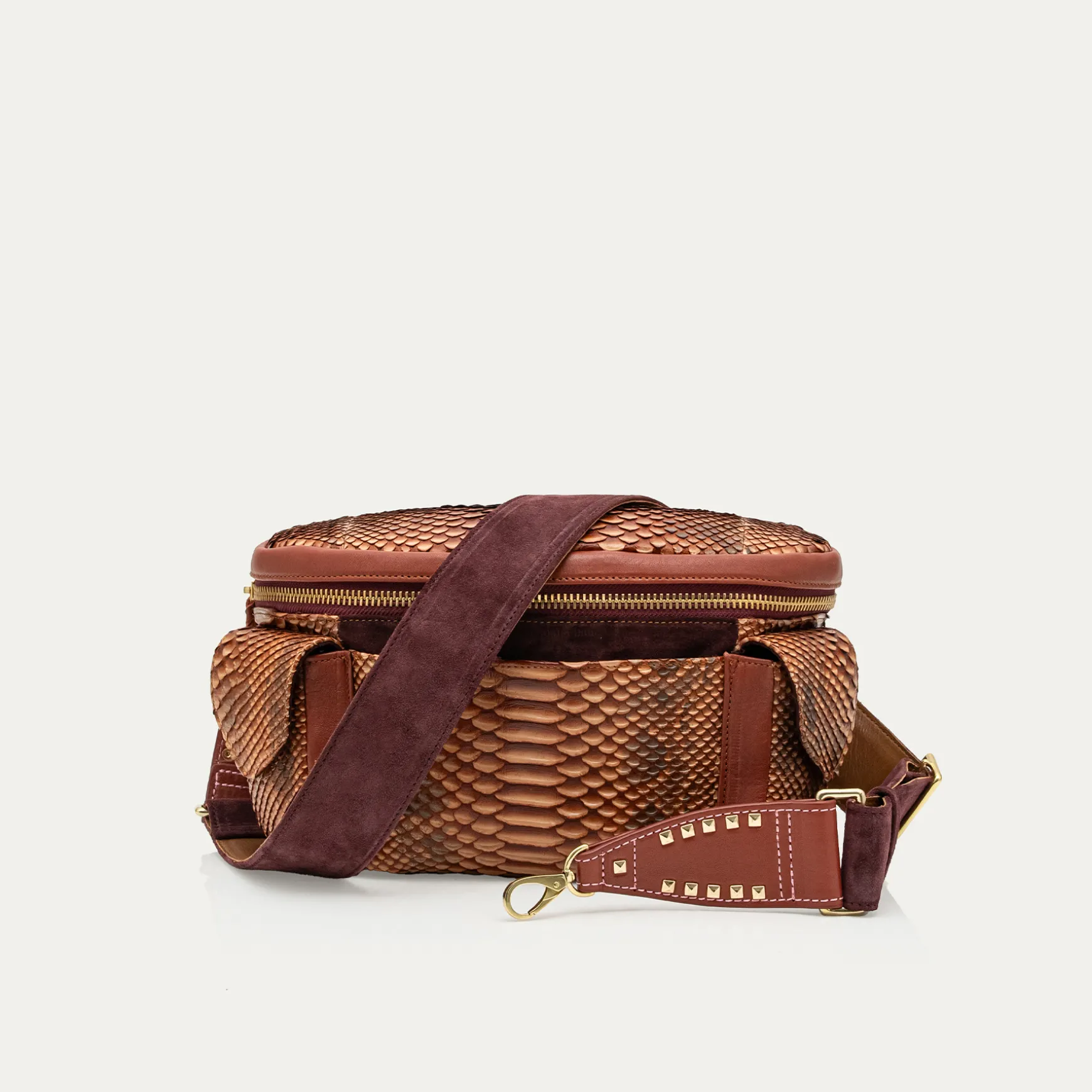 Flash Sale Claris Virot Sac Banane Jules Python Cuivre Lavé