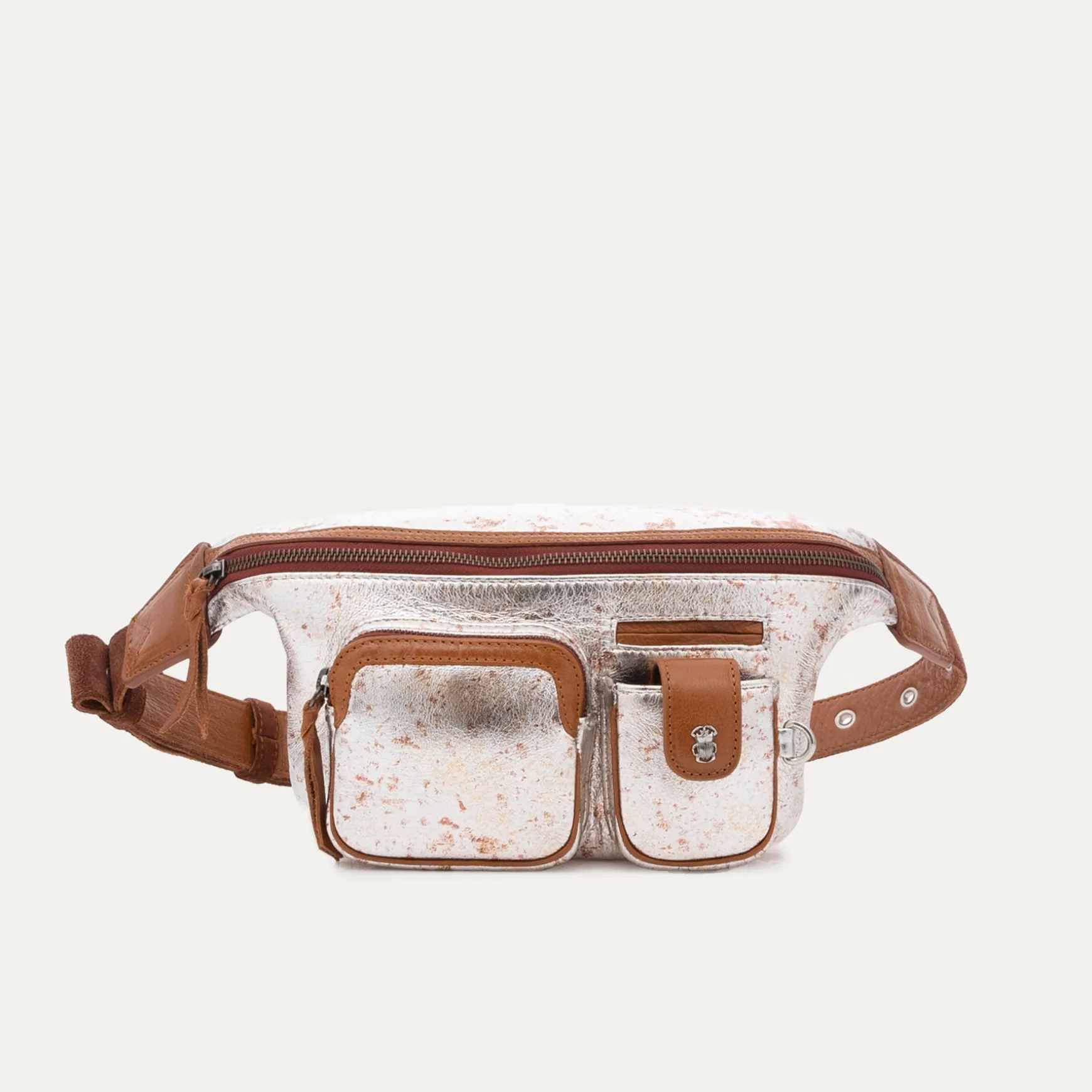 Best Sale Claris Virot Sac Banane Romeo Cuir oxy metal