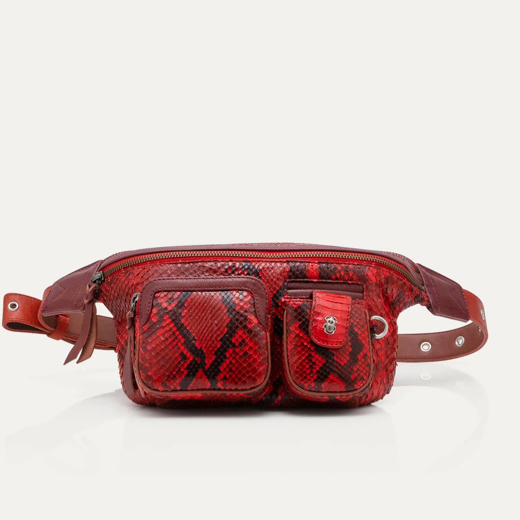 Online Claris Virot Sac Banane Romeo Python Rubis