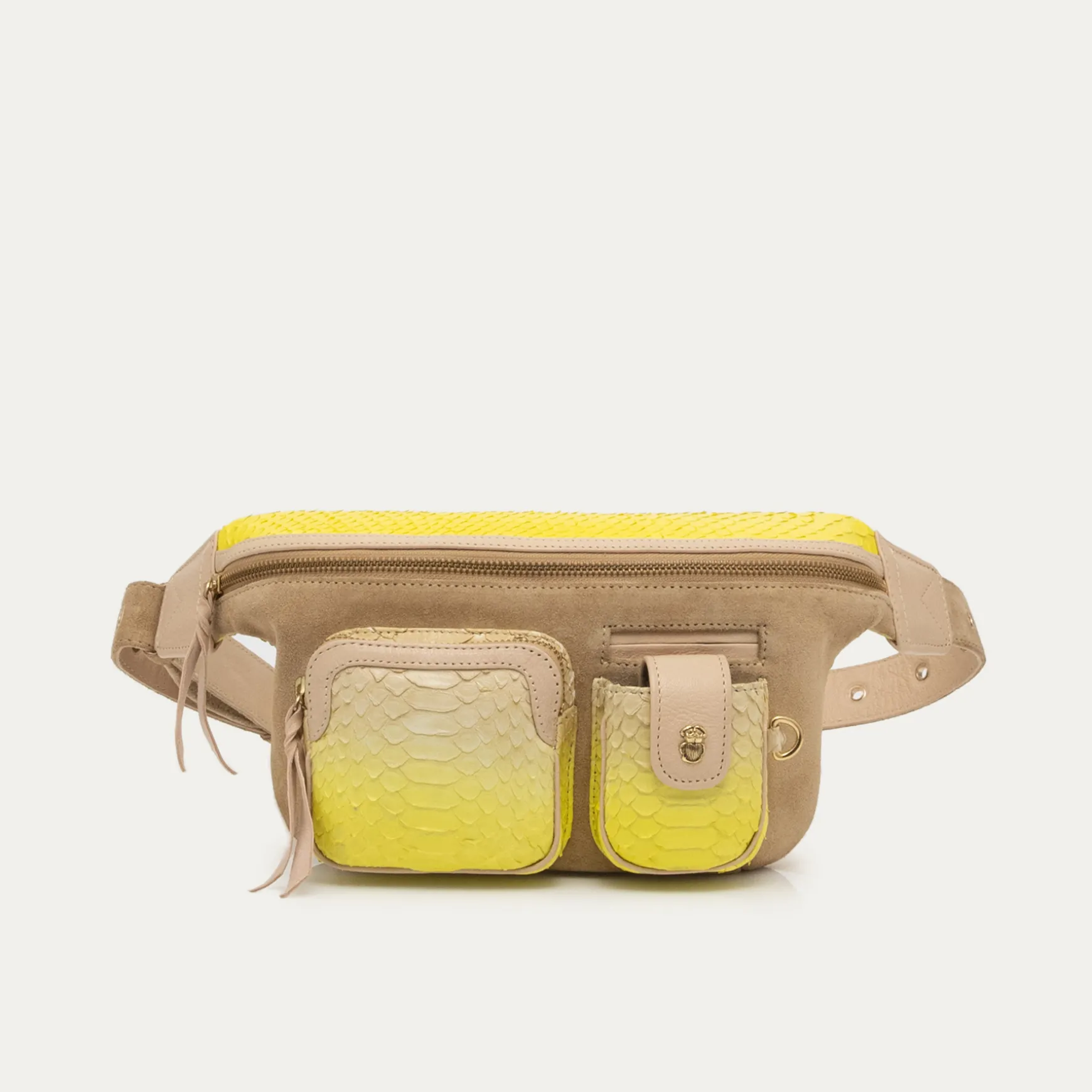 Flash Sale Claris Virot Sac Banane Romeo Python Jaune Mais