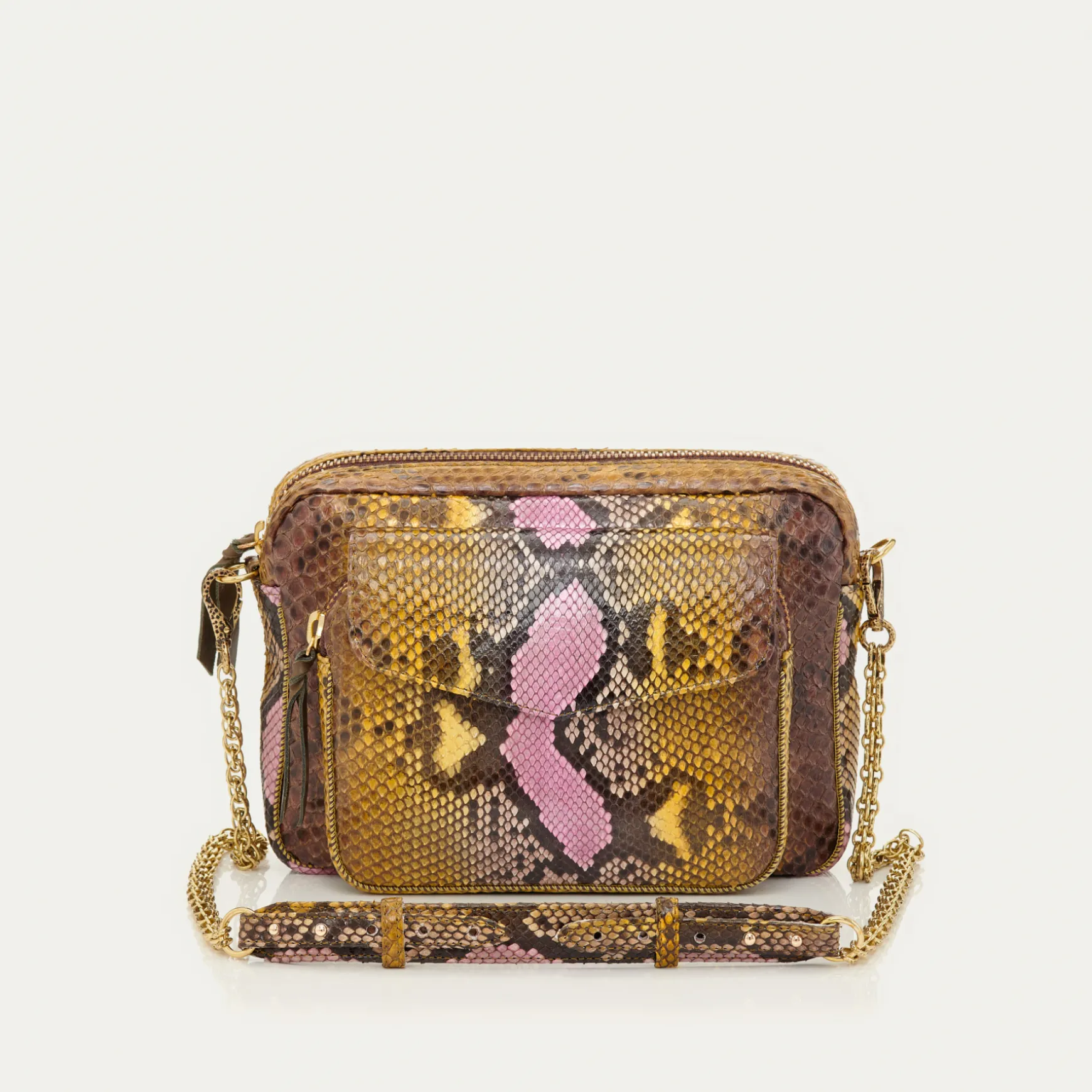 Flash Sale Claris Virot Sac Big Charly Python peint main roche