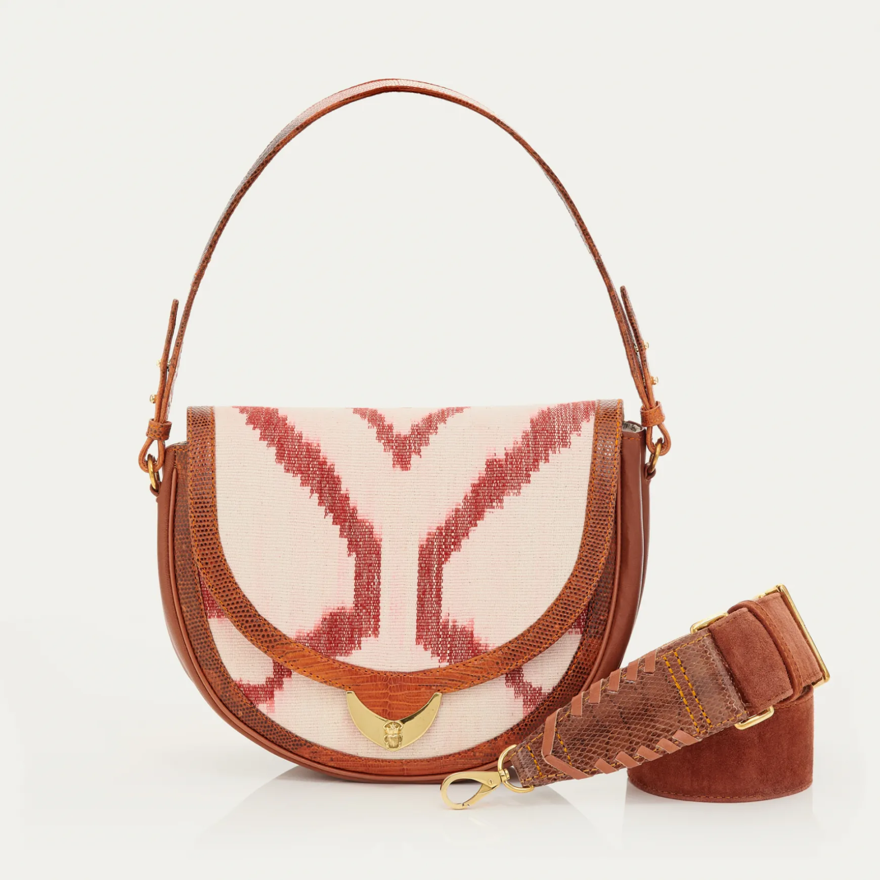 Best Sale Claris Virot Sac Big Victoria Tissu timor dragon rouge