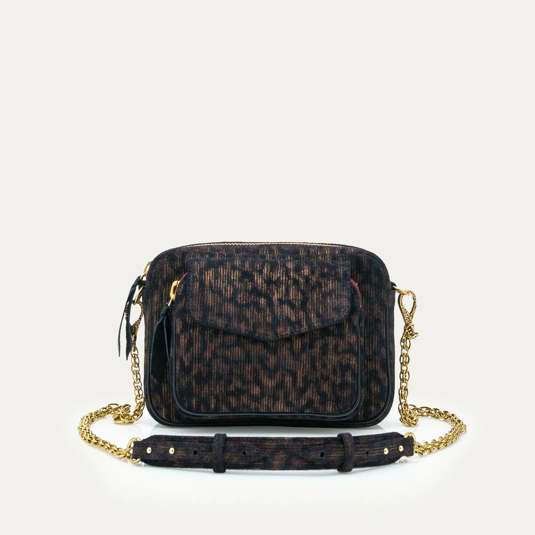 Cheap Claris Virot Sac Charly Cuir Camouflage Métallique Suède